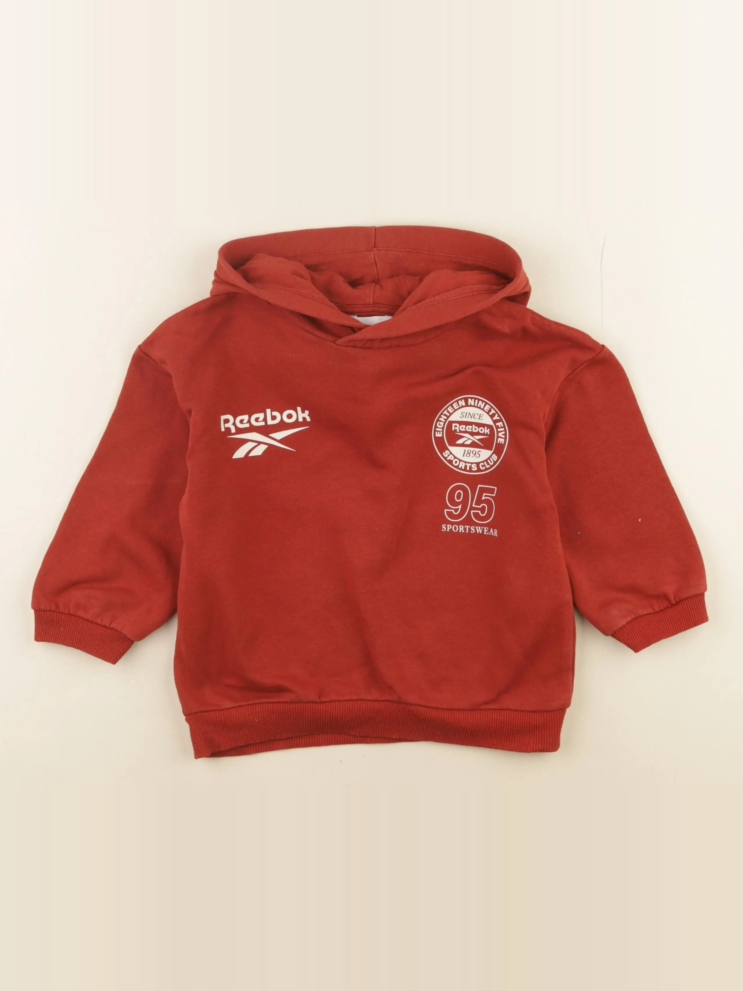 Reebok - sweat rouge - 3/4 ans