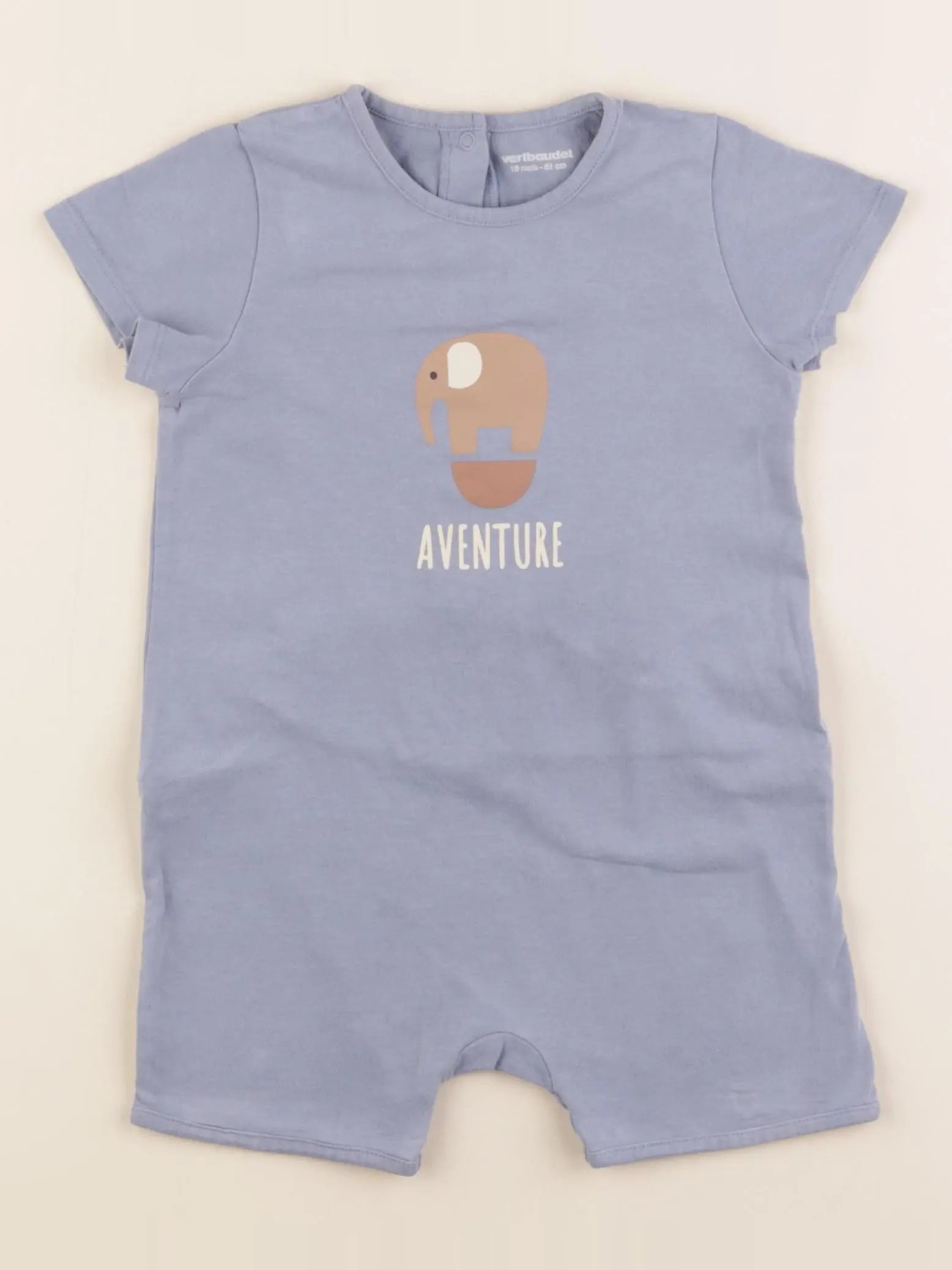 Vertbaudet - pyjama coton bleu - 18 mois