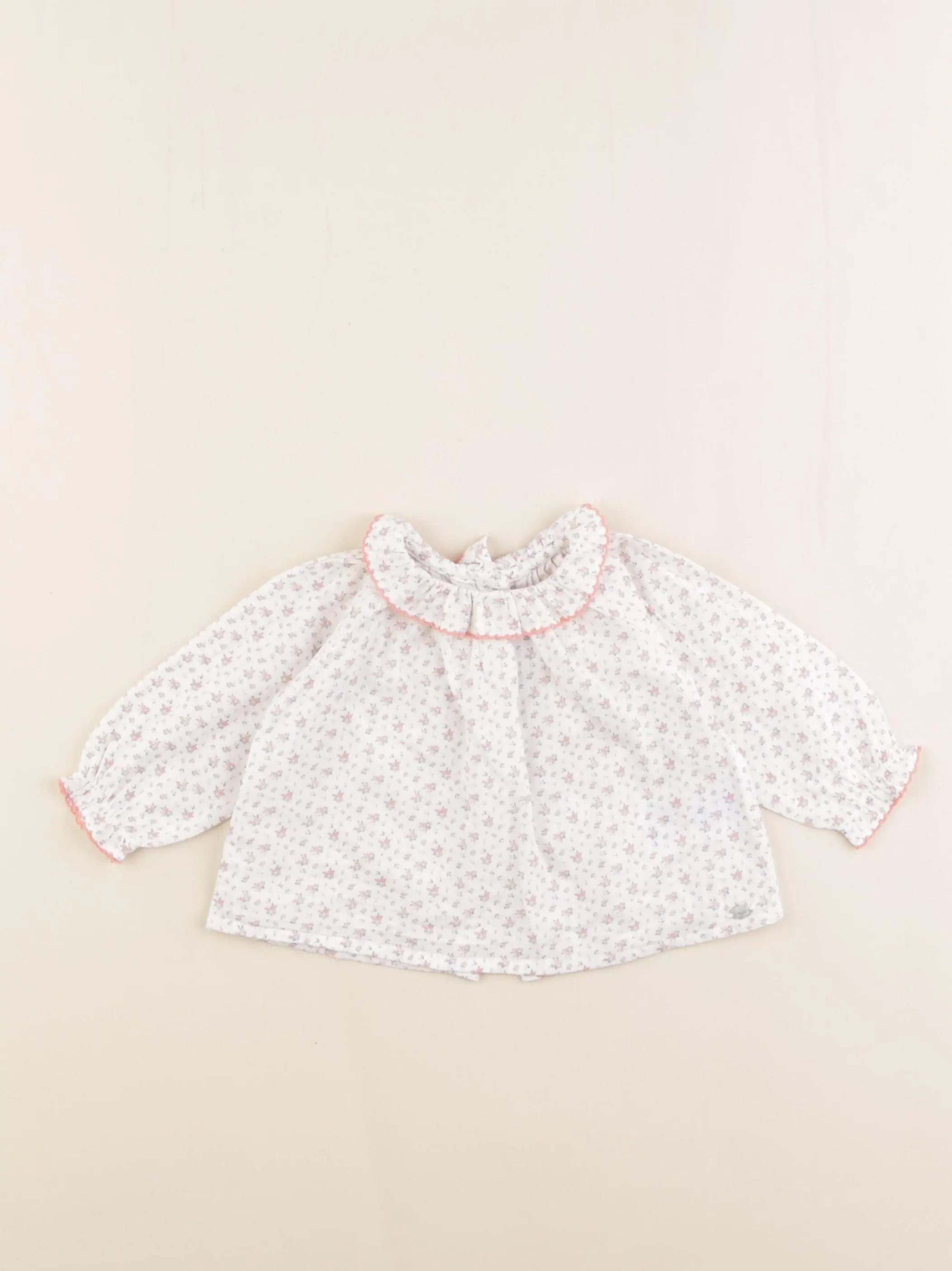Tartine & Chocolat - blouse blanc, rose - 3 mois