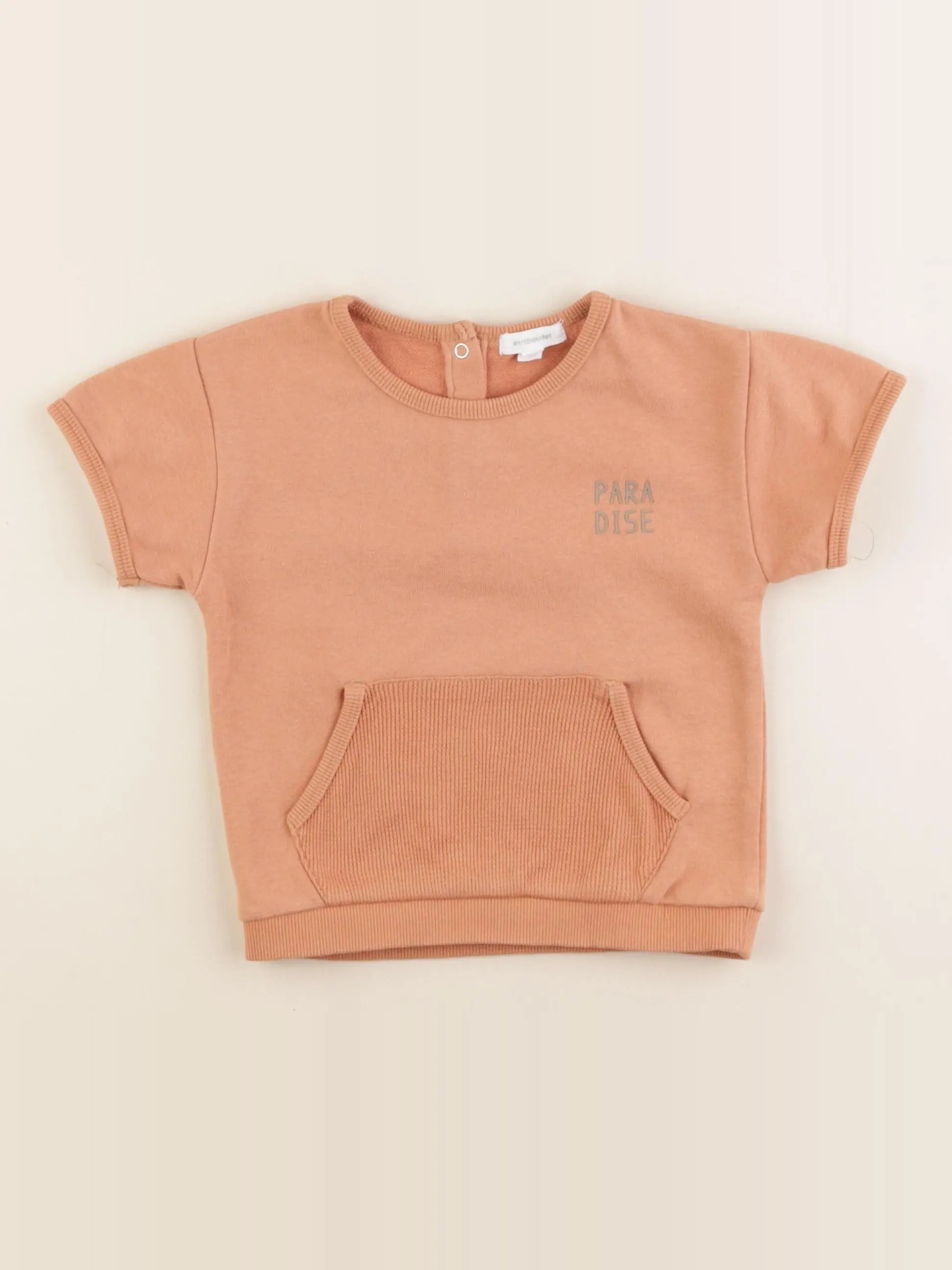 Vertbaudet - sweat orange - 24 mois