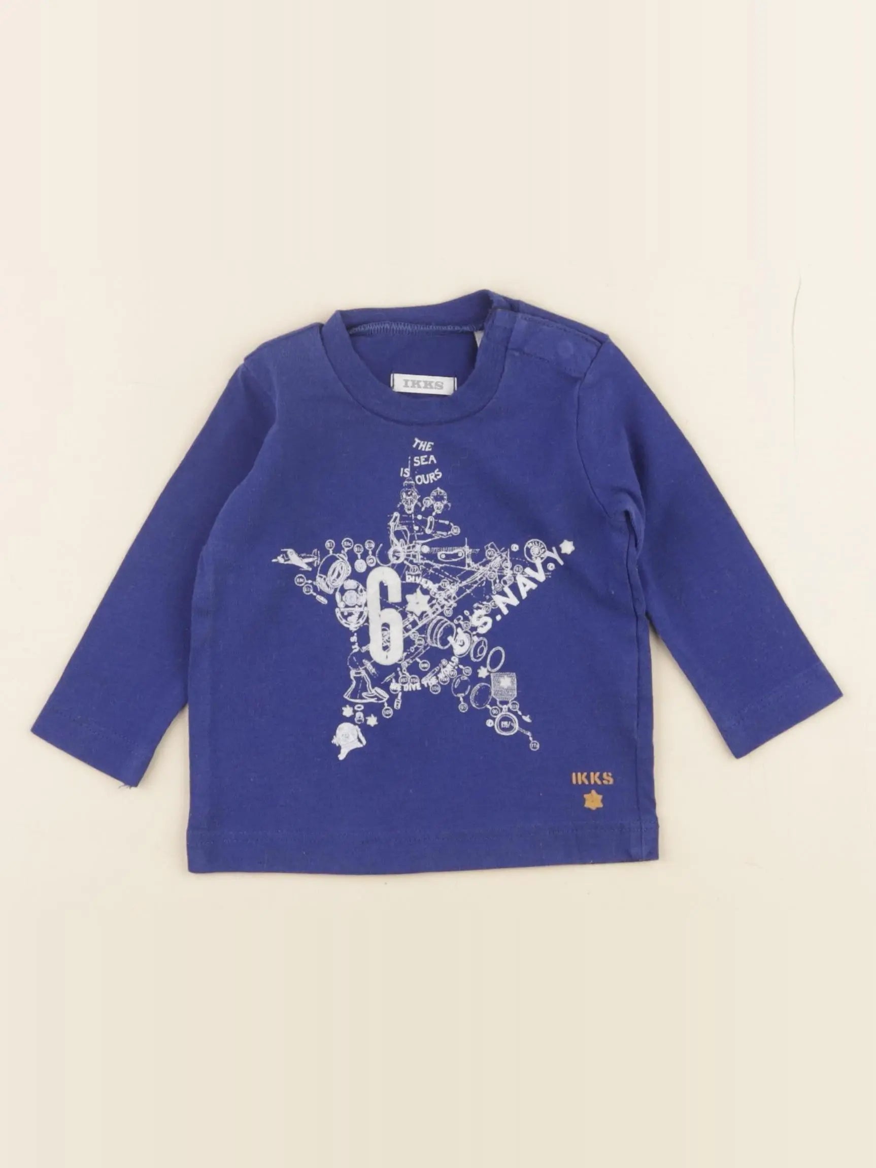 IKKS - tee-shirt bleu - 3 mois