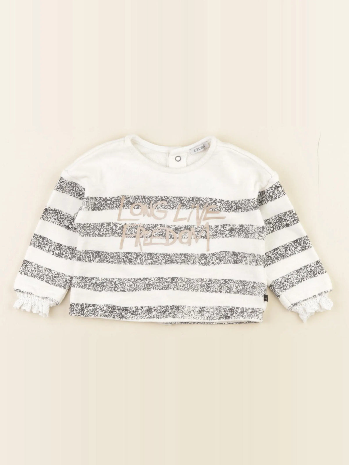 IKKS - sweat blanc - 12 mois