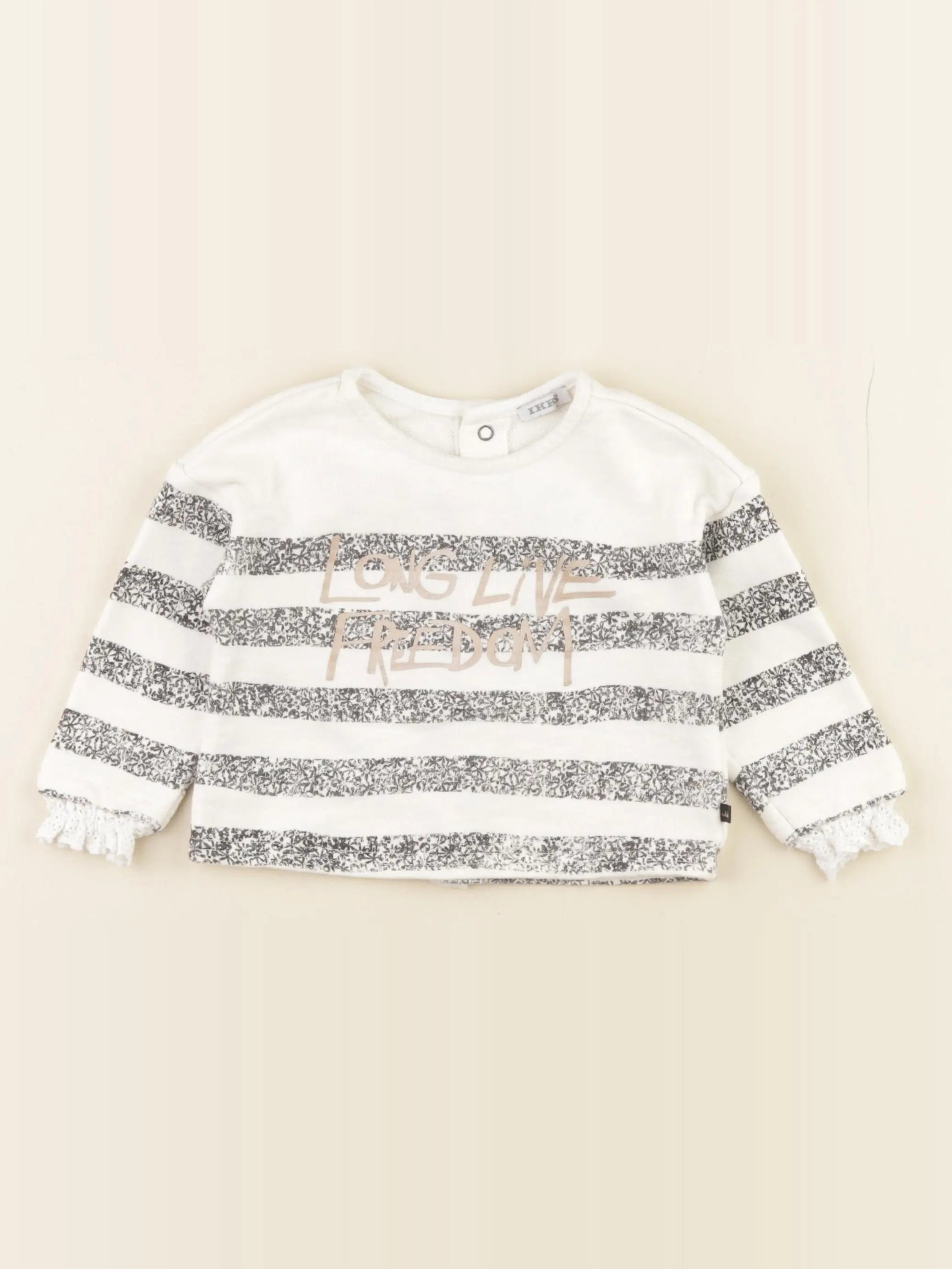 IKKS - sweat blanc - 12 mois