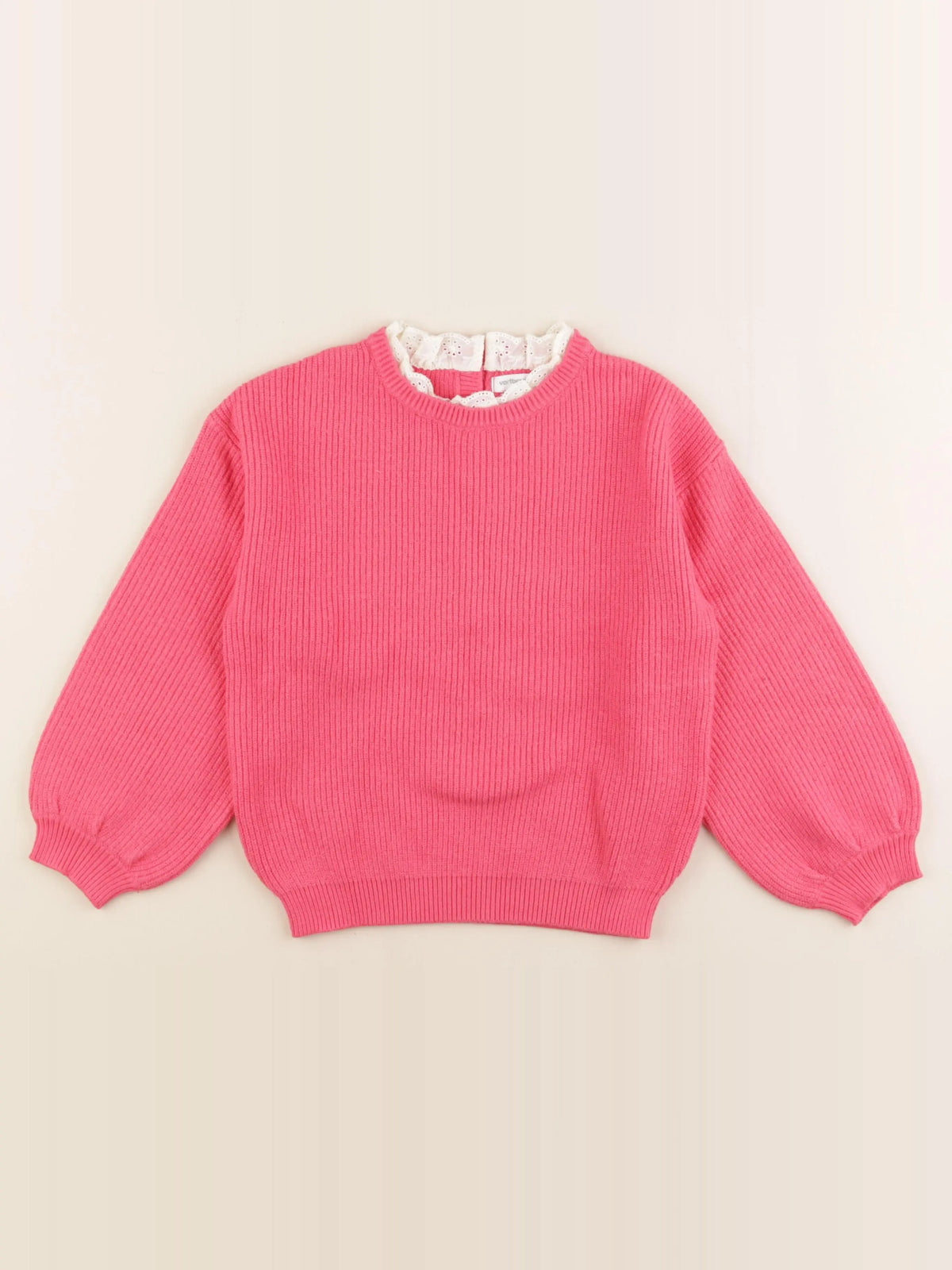 Vertbaudet - pull rose - 7 ans