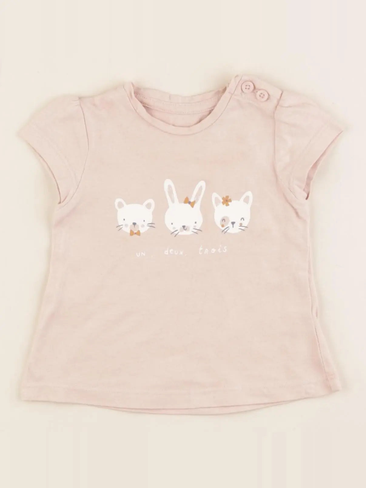 Vertbaudet - tee-shirt rose - 3 mois