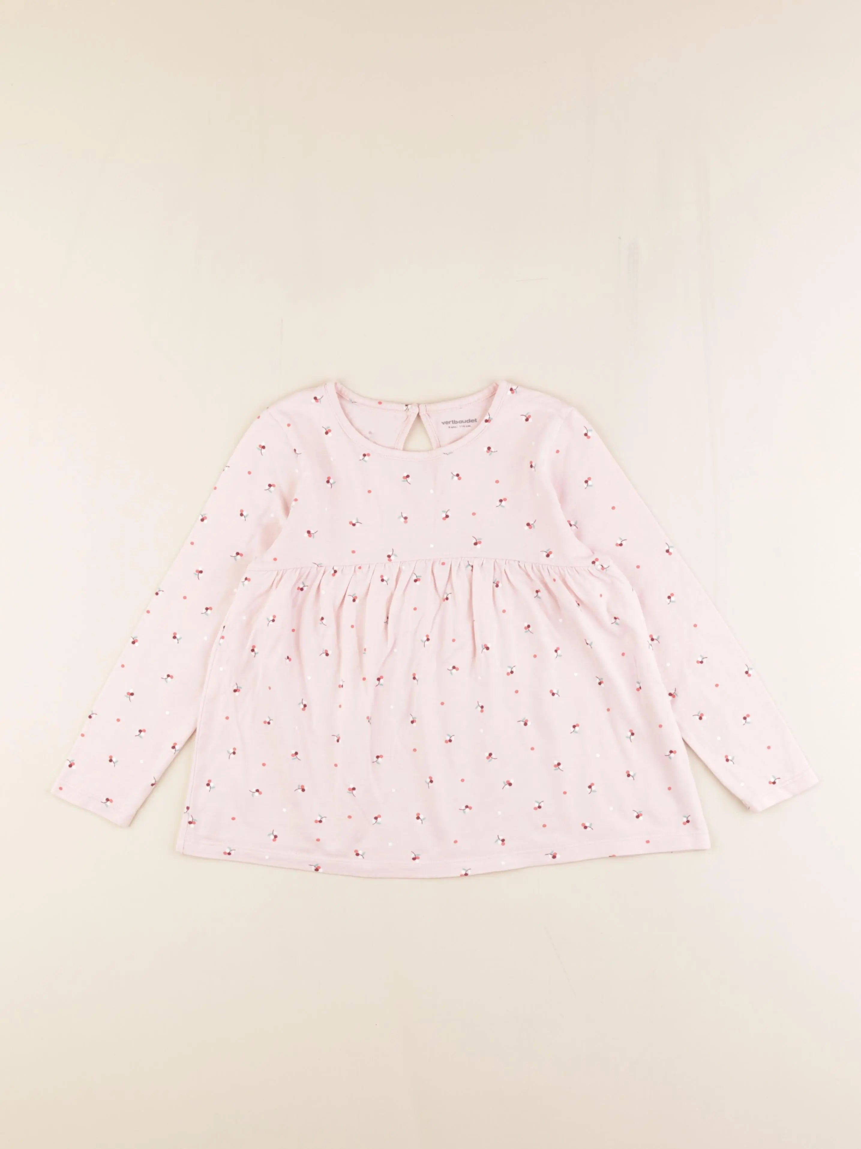 Vertbaudet - tee-shirt rose - 6 ans