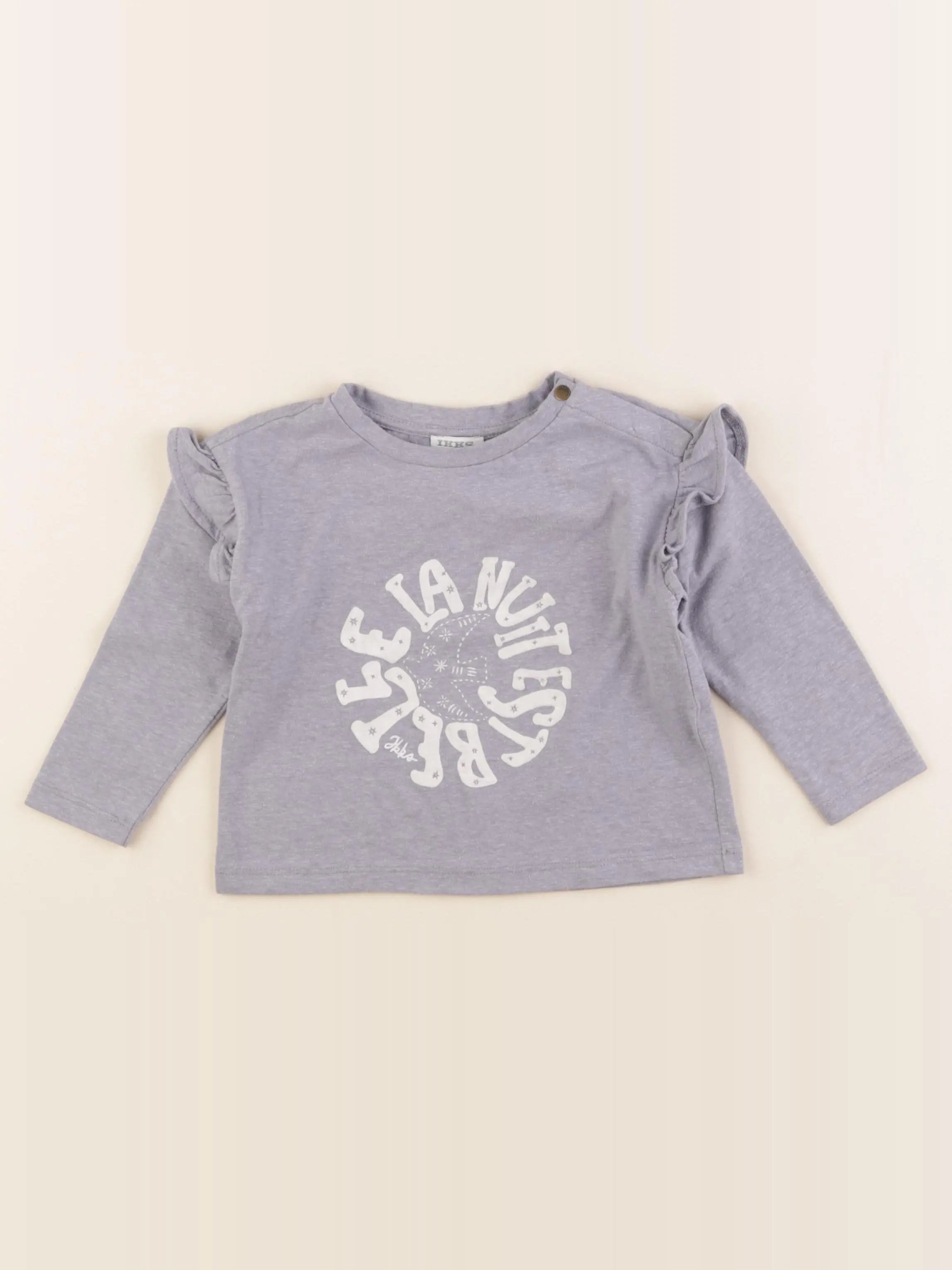 IKKS - tee-shirt bleu - 2 ans