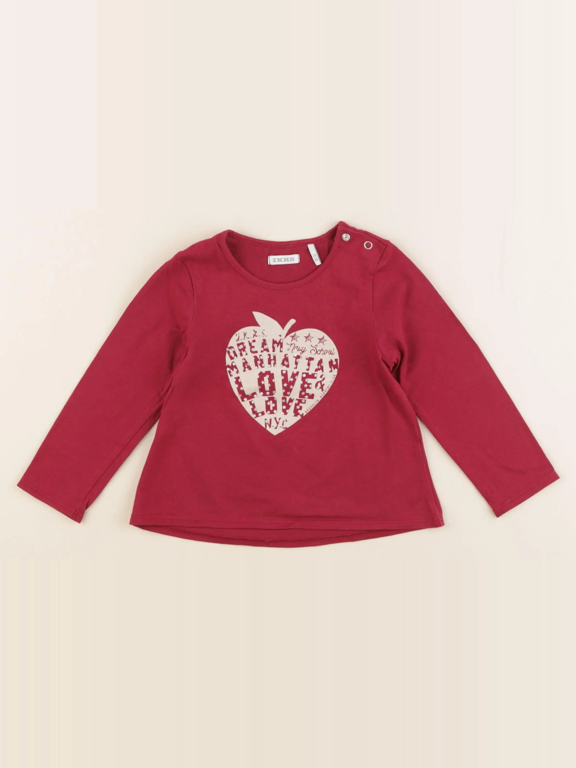 IKKS - tee-shirt rouge - 2 ans