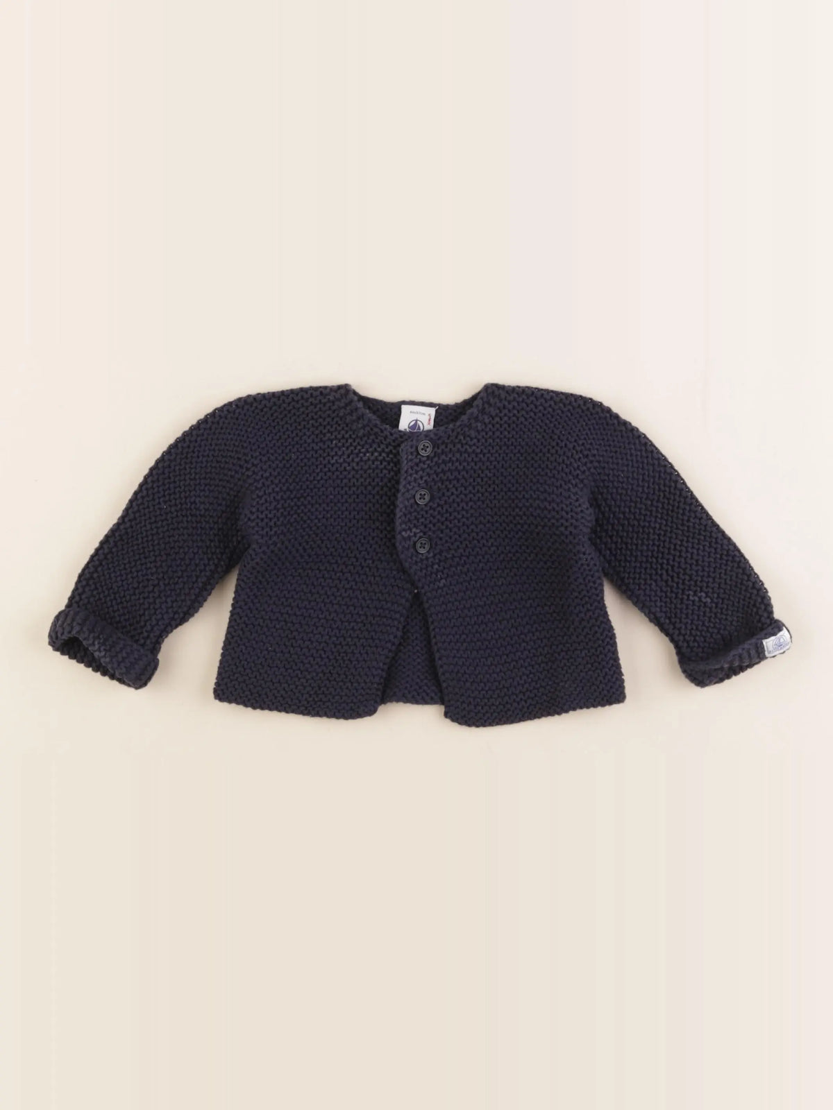 Petit Bateau - gilet bleu - 6 mois