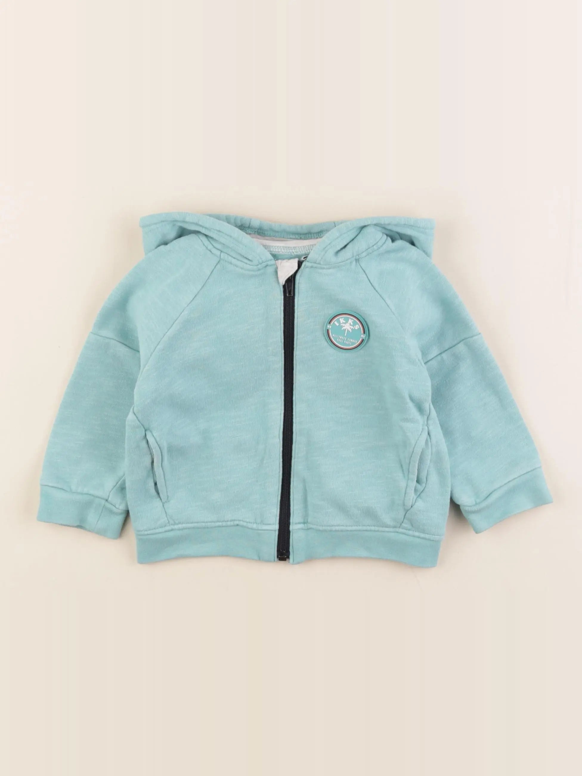 IKKS - sweat bleu - 12 mois