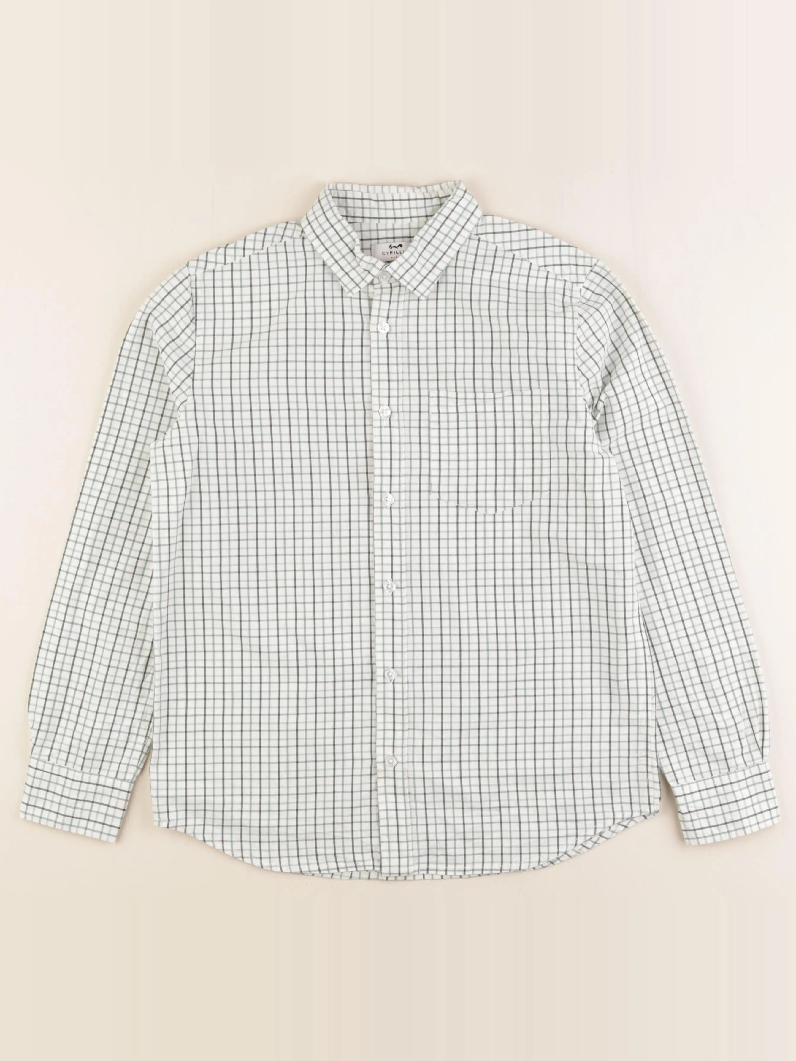 Cyrillus - chemise blanc, vert - 12 ans