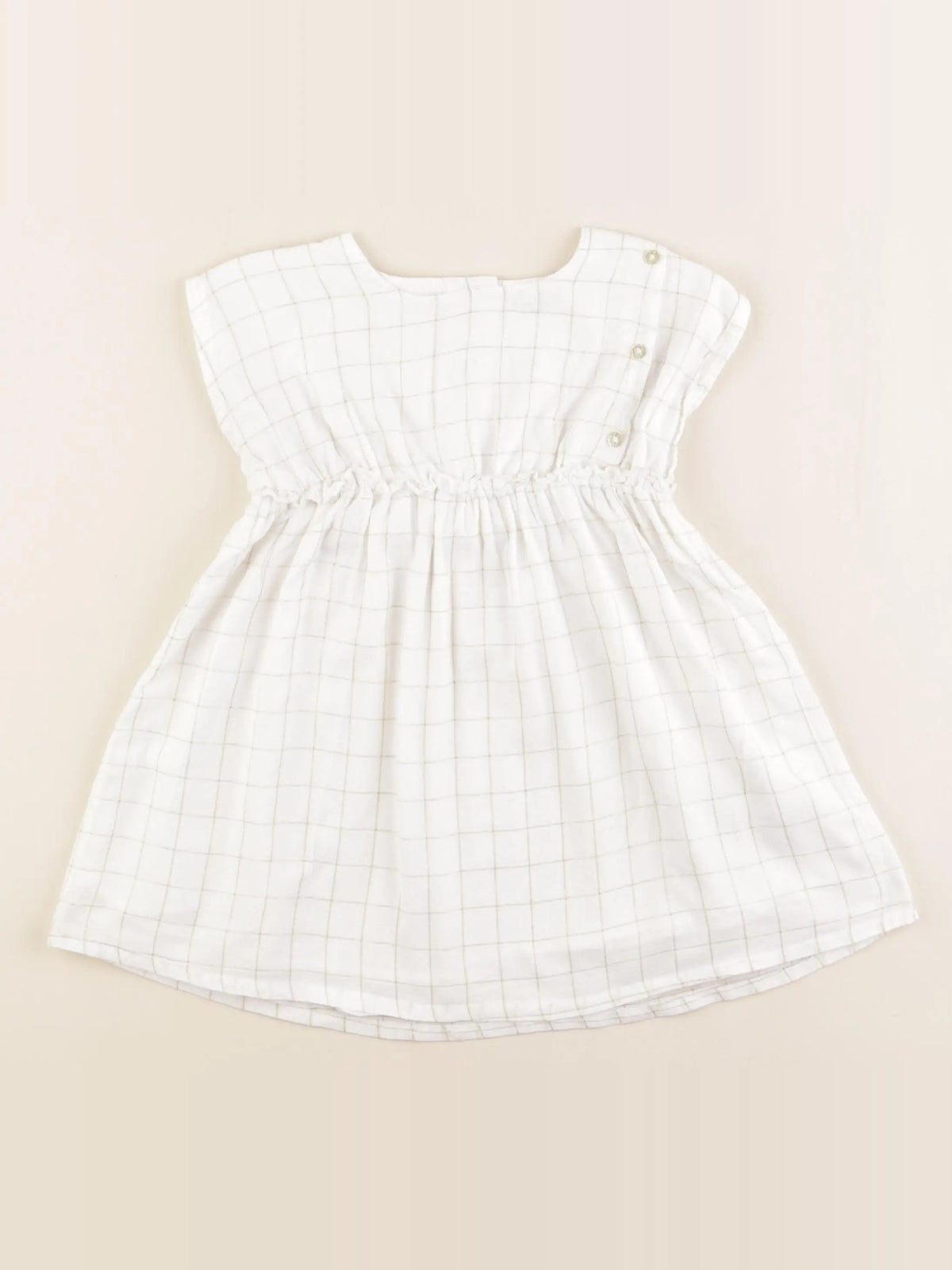 Tape à l'oeil - robe blanc, or - 24 mois