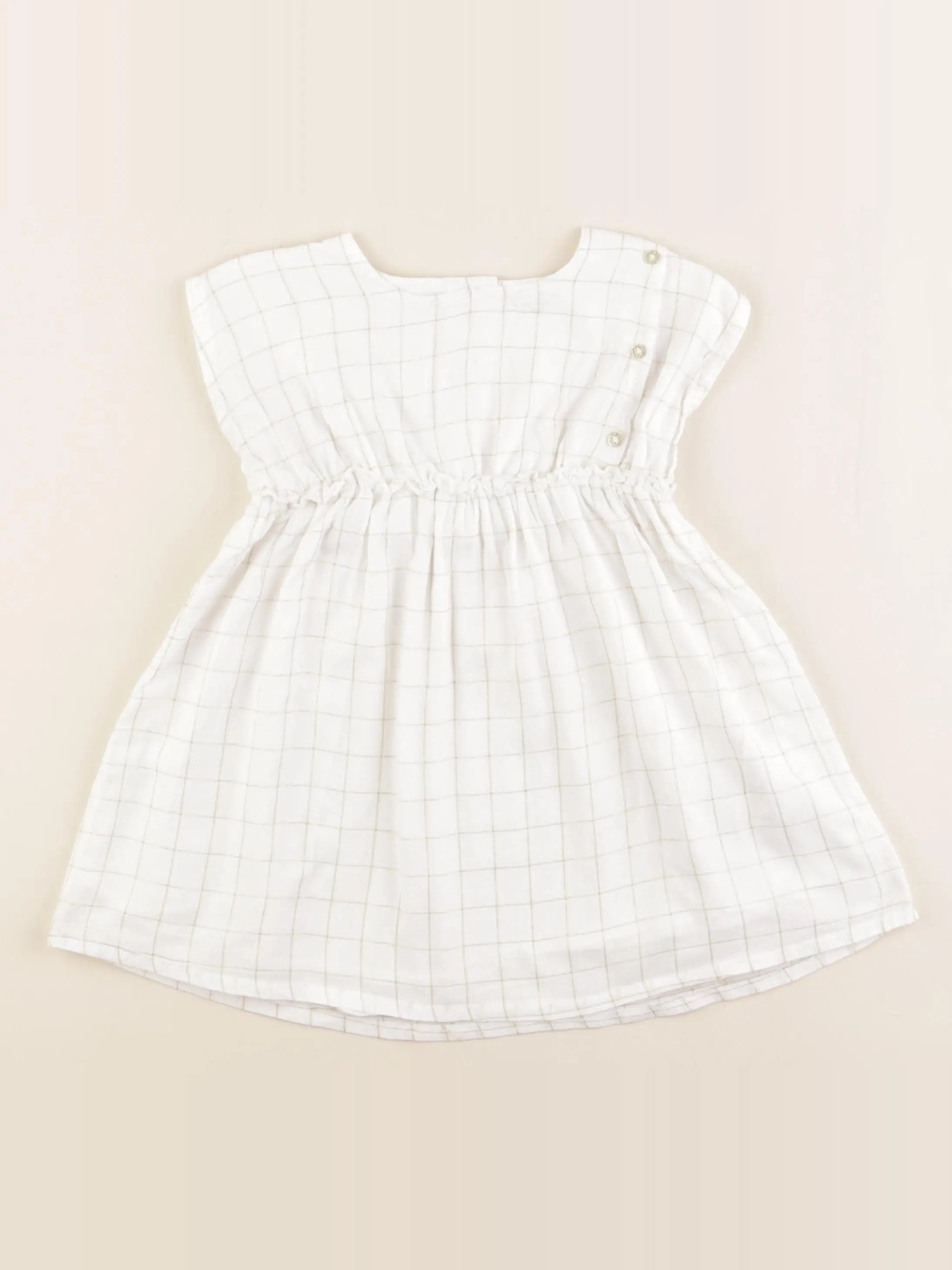 Tape à l'oeil - robe blanc, or - 24 mois
