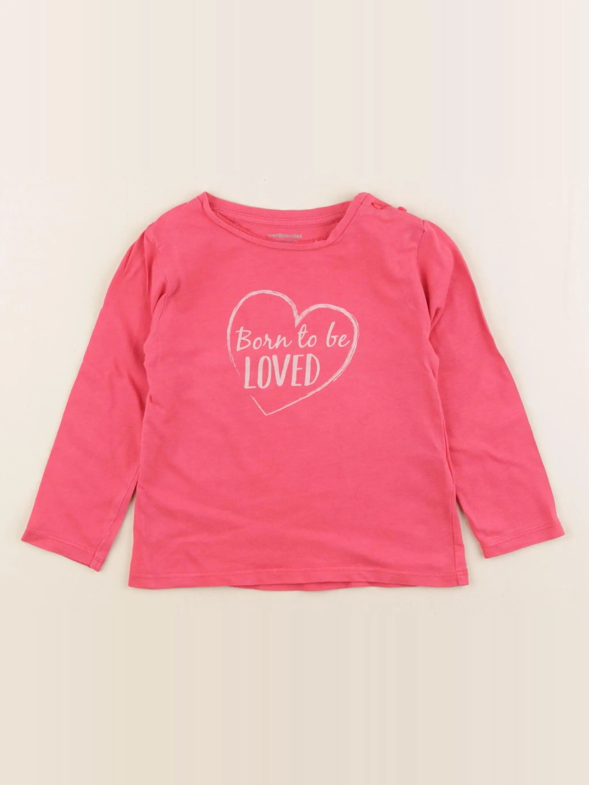 Vertbaudet - tee-shirt rose - 24 mois