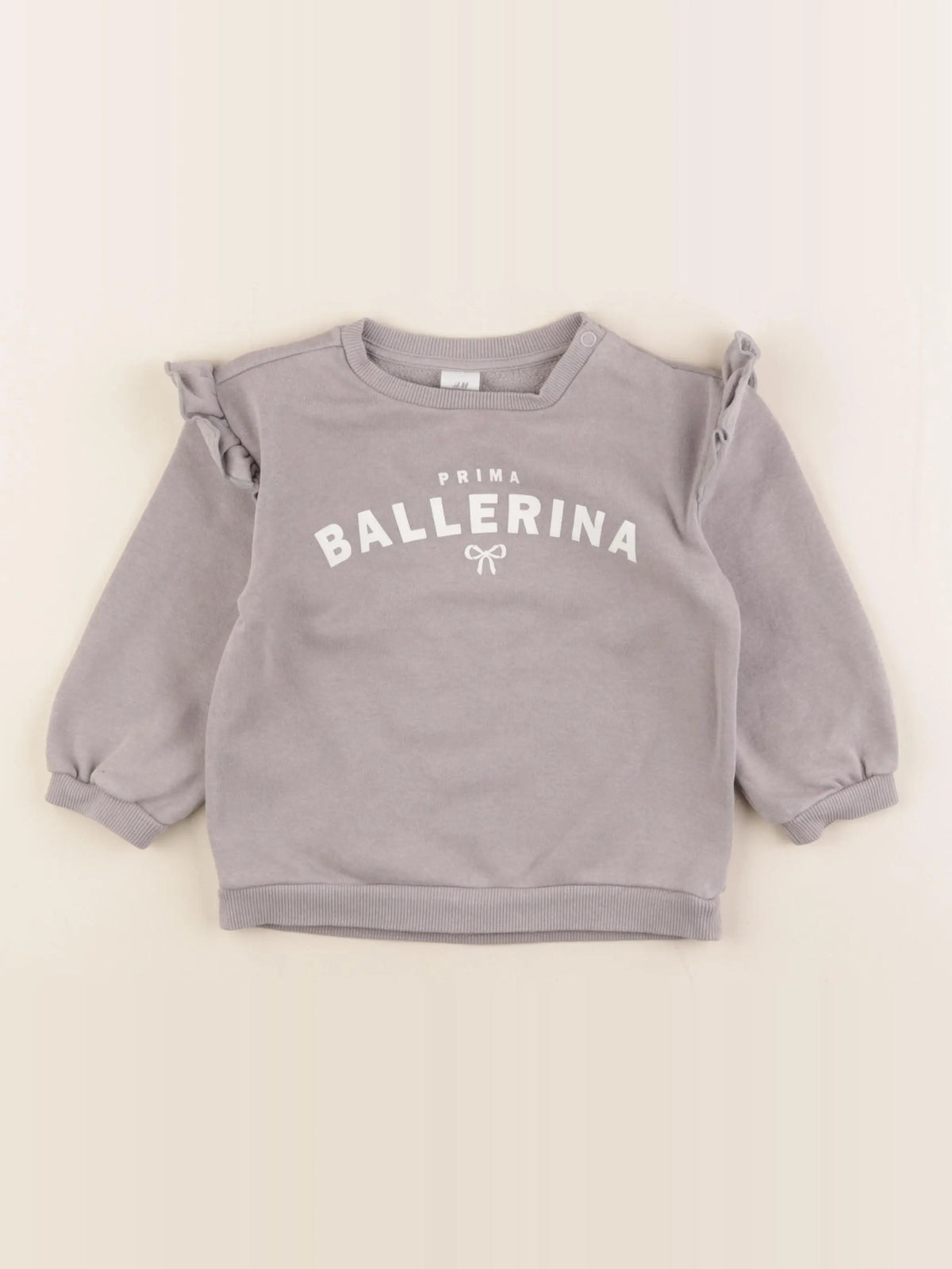 H&M - sweat gris - 12/18 mois