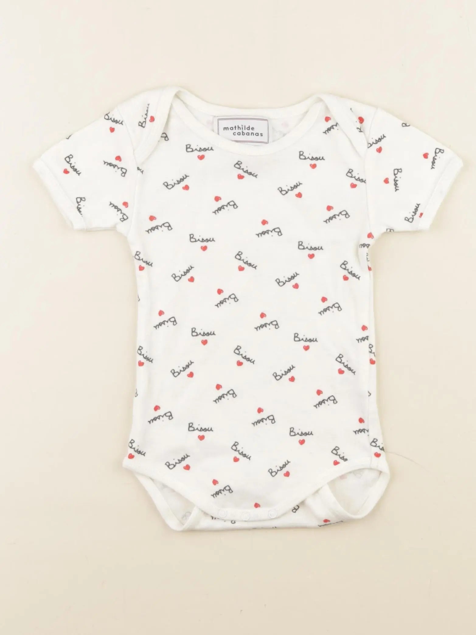 Mathilde Cabanas - body blanc - 12 mois