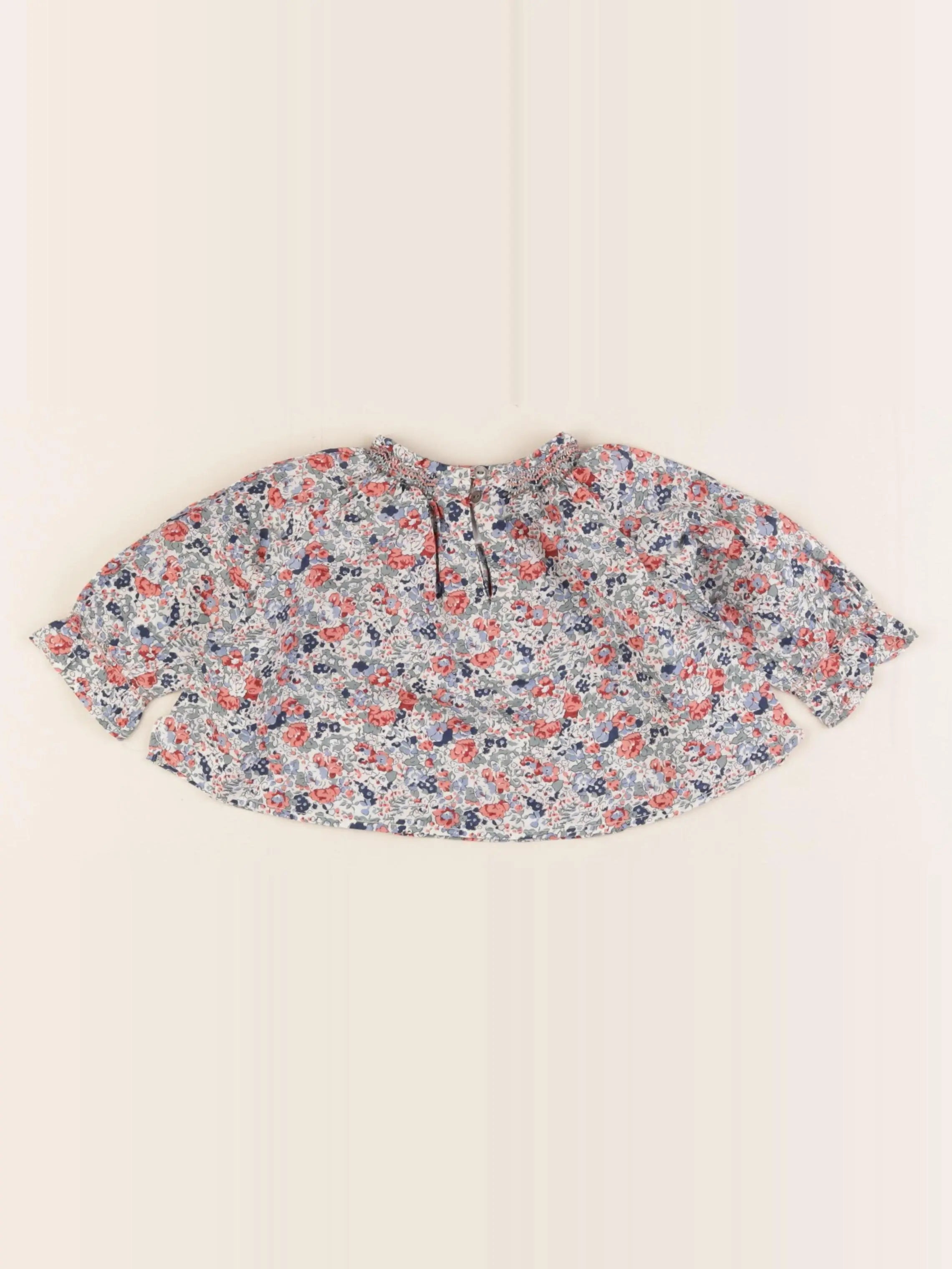 Bonpoint - blouse multicolore, rouge - 6 mois