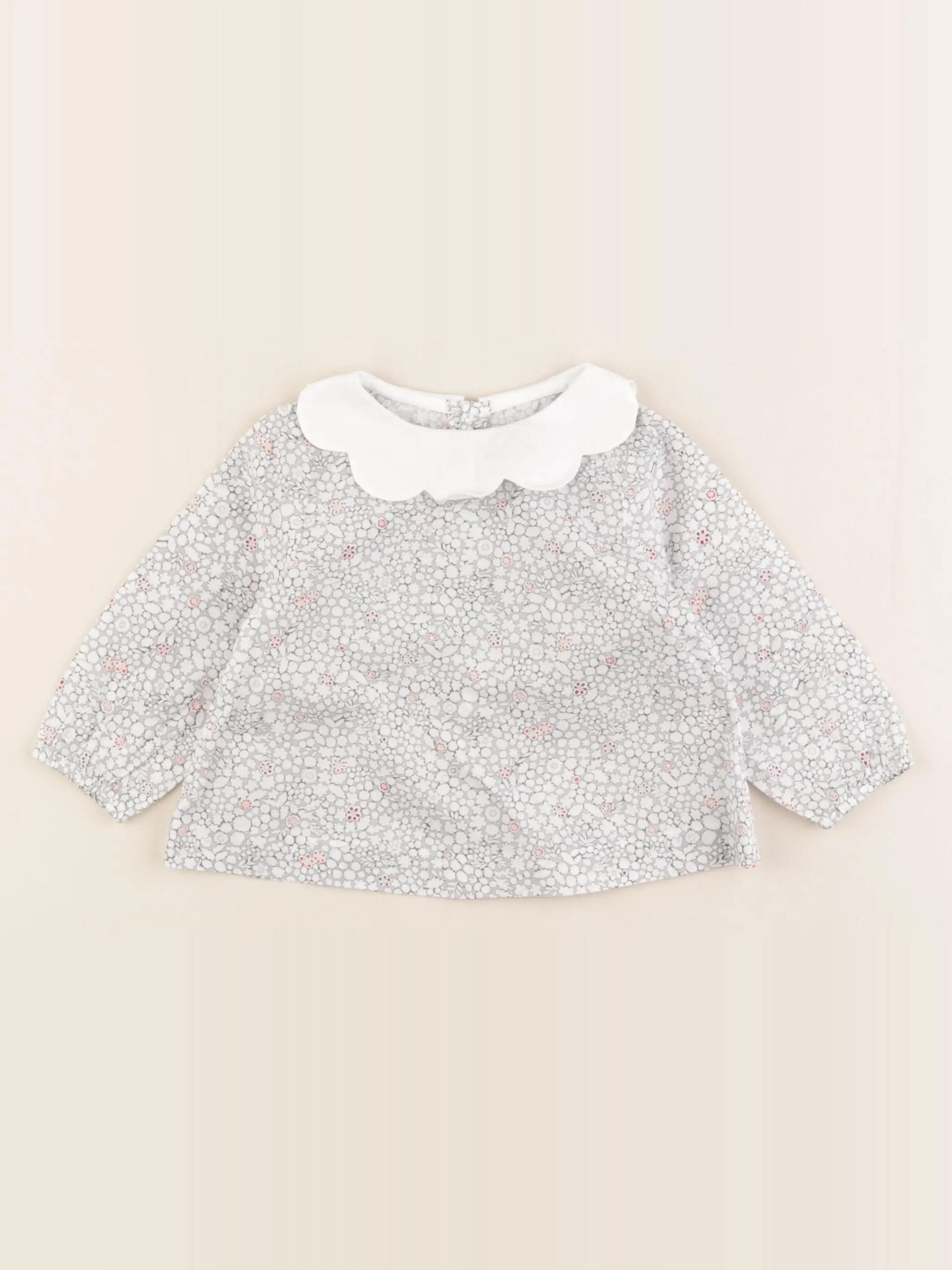 Jacadi - blouse liberty gris - 12 mois