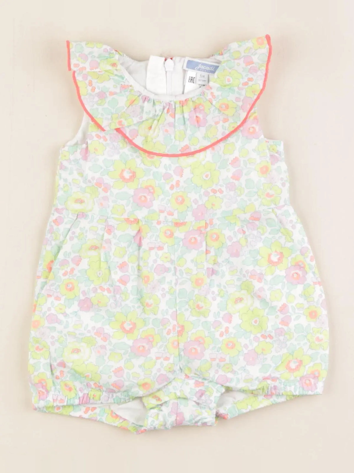 Jacadi - combinaison liberty multicolore - 6 mois