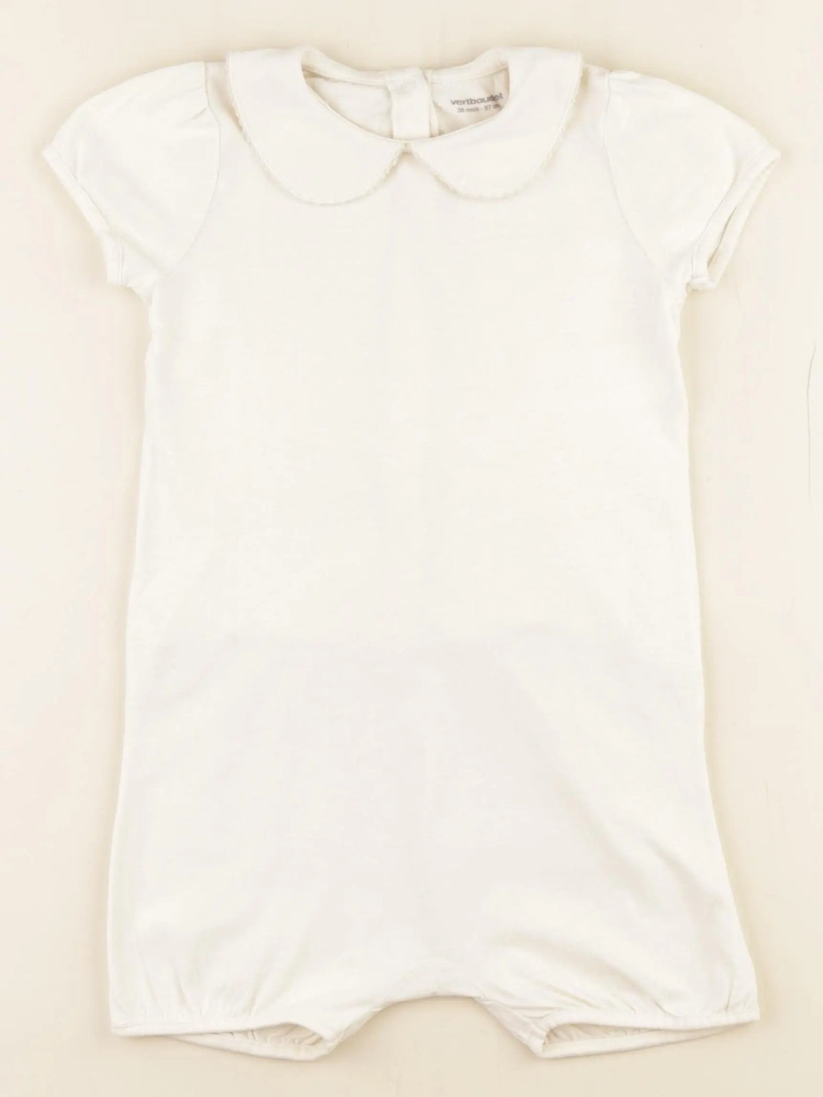 Vertbaudet - pyjama coton blanc - 36 mois