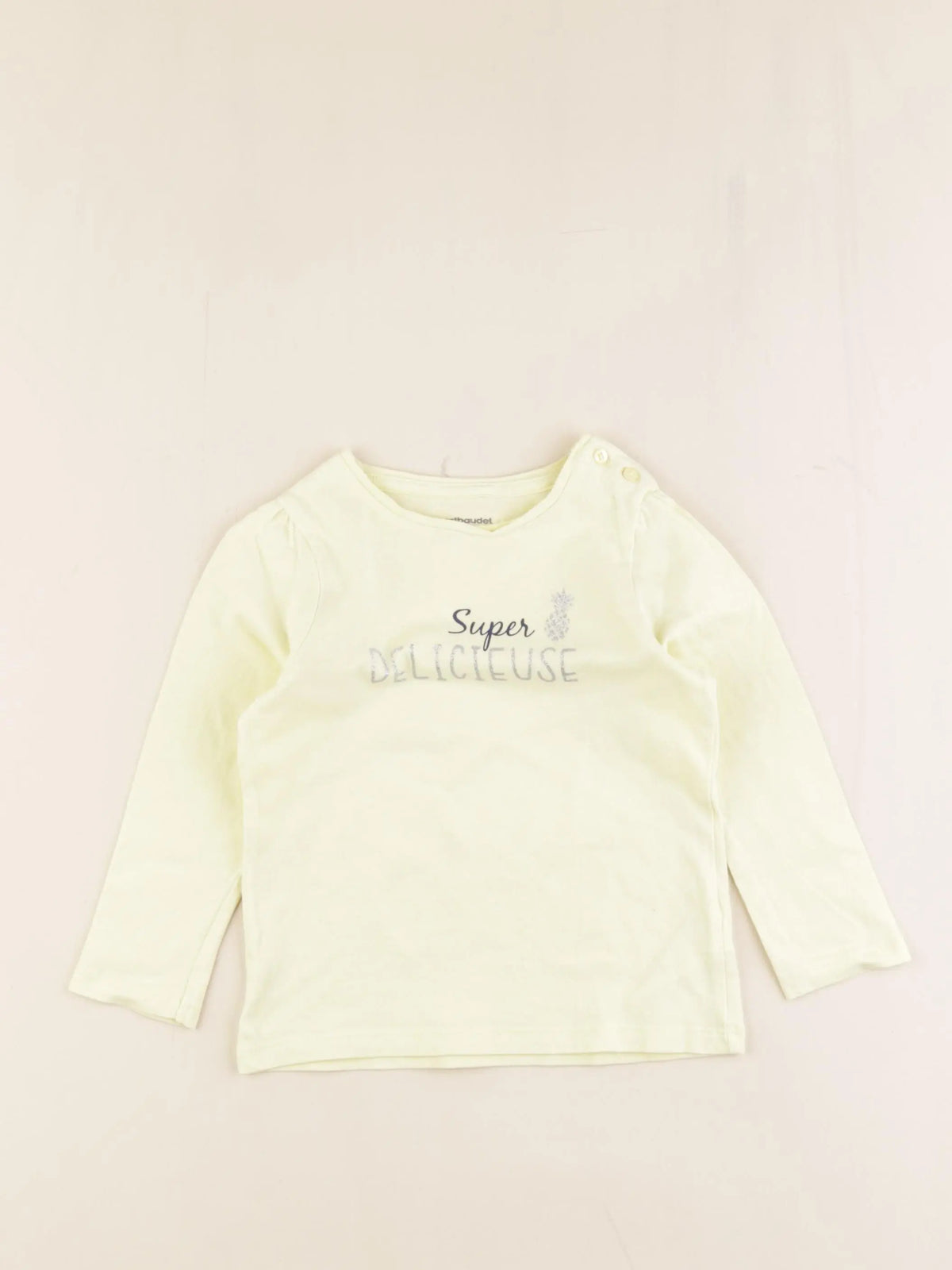 Vertbaudet - tee-shirt jaune - 2 ans