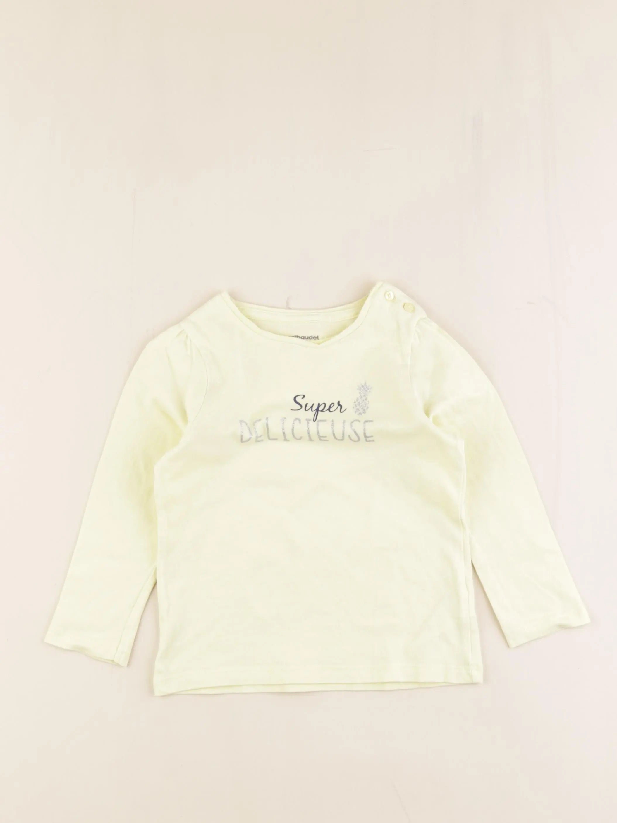 Vertbaudet - tee-shirt jaune - 2 ans