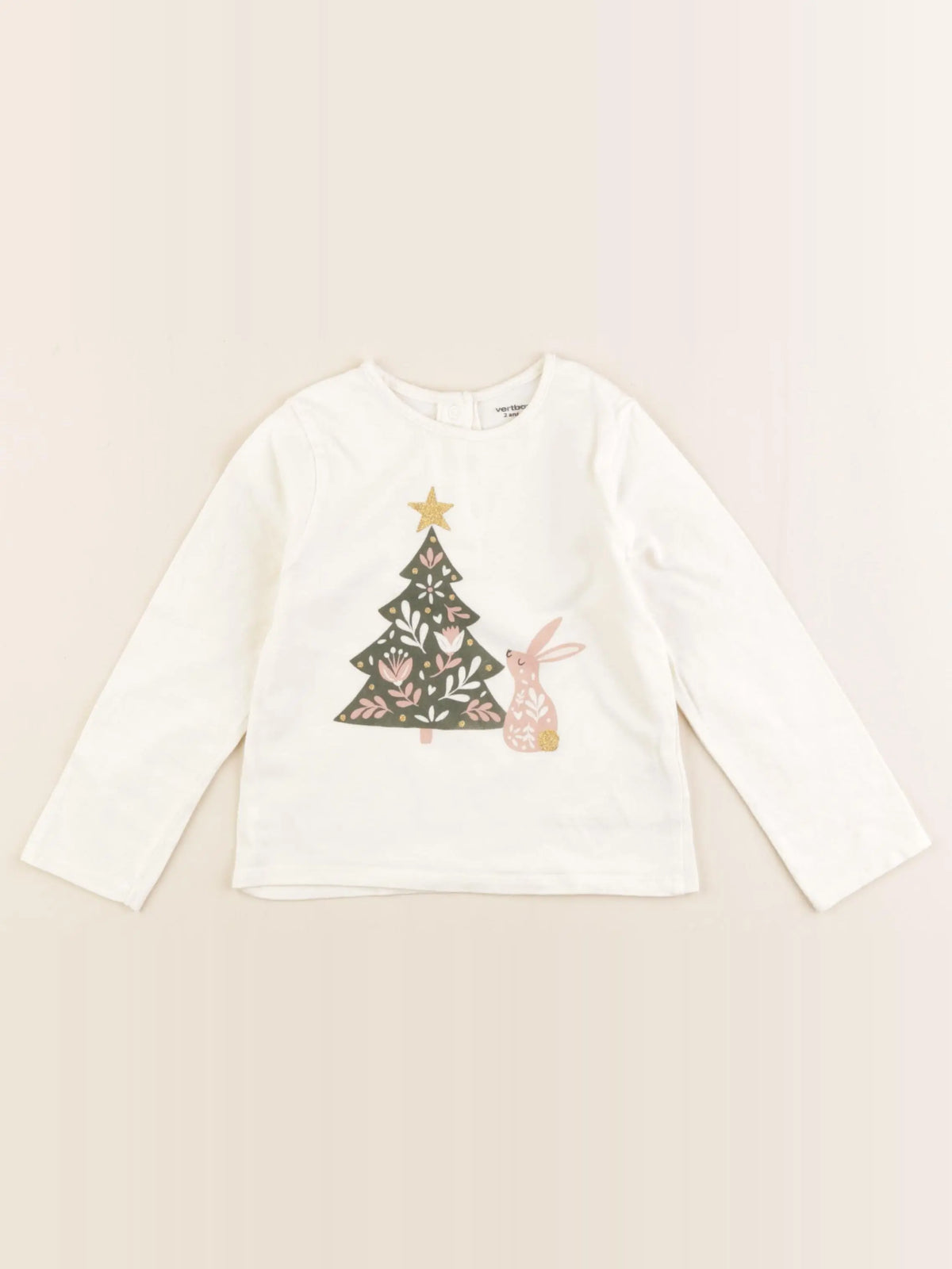 Vertbaudet - tee-shirt blanc - 2 ans
