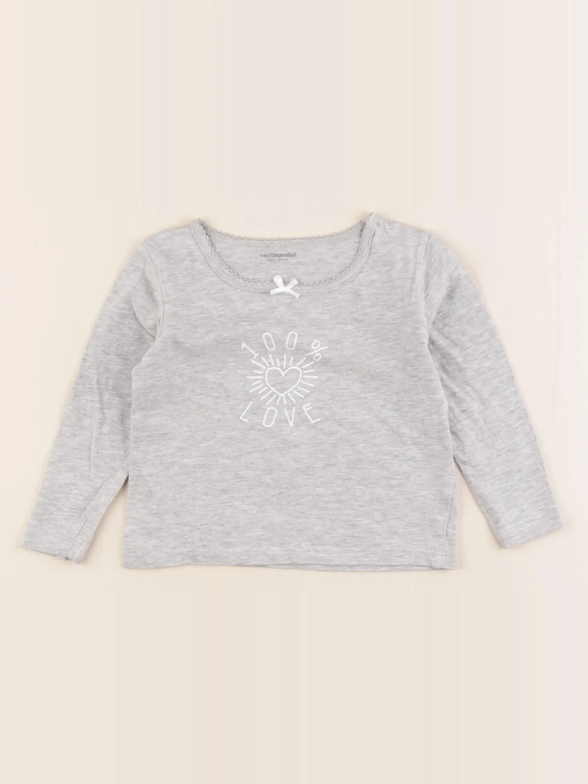 Vertbaudet - maillot de corps gris - 3 ans