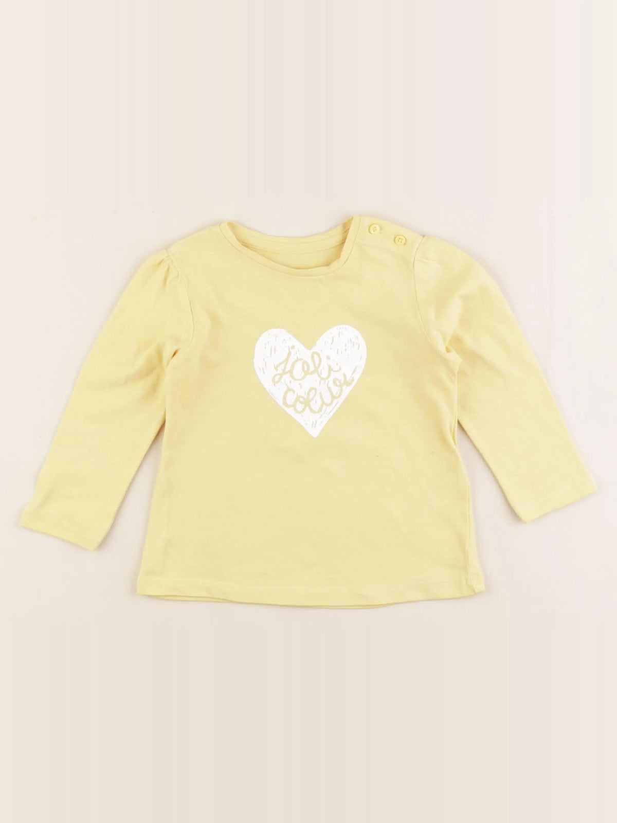 Vertbaudet - tee-shirt jaune - 12 mois