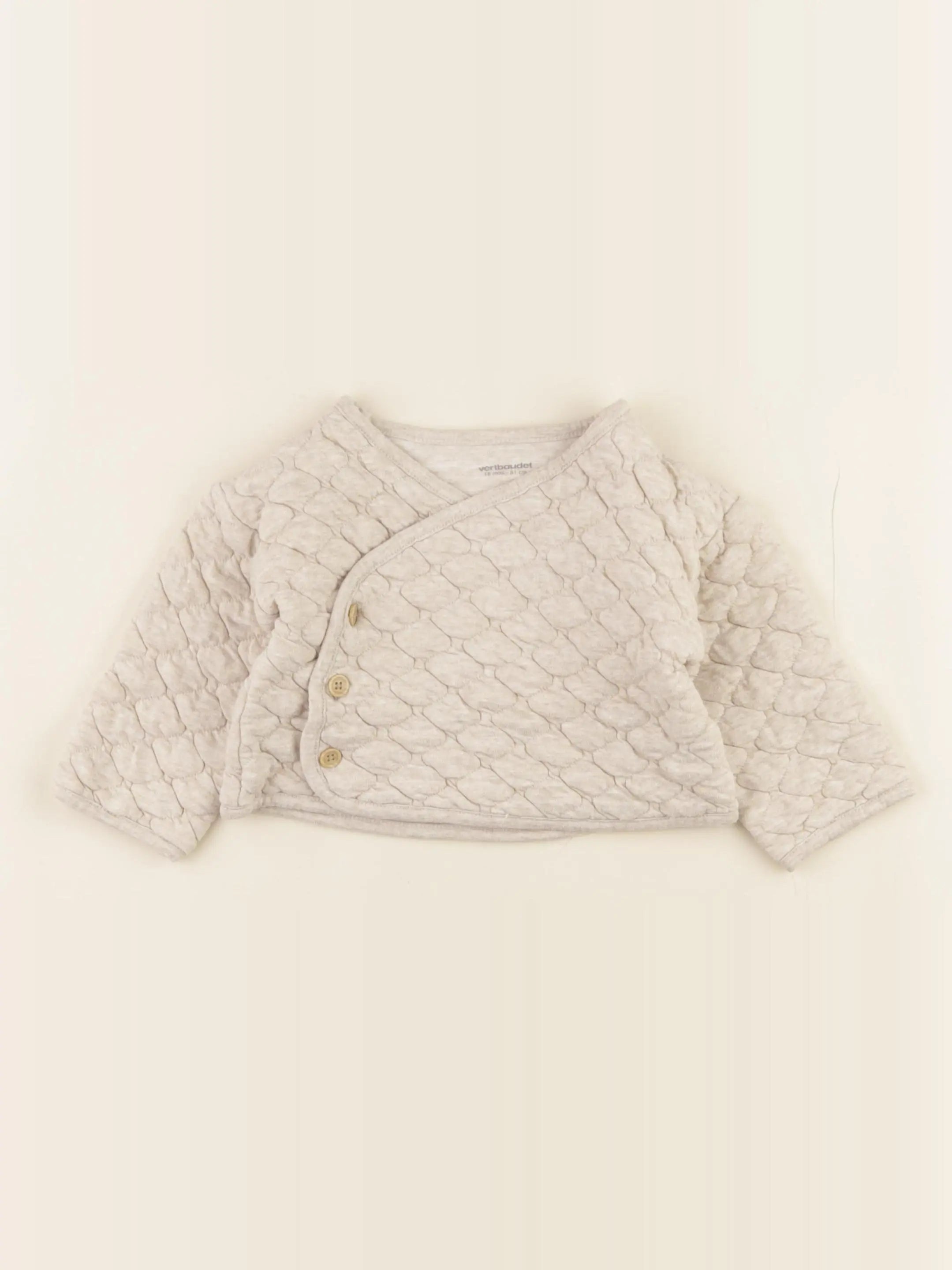 Vertbaudet - sweat beige - 18 mois
