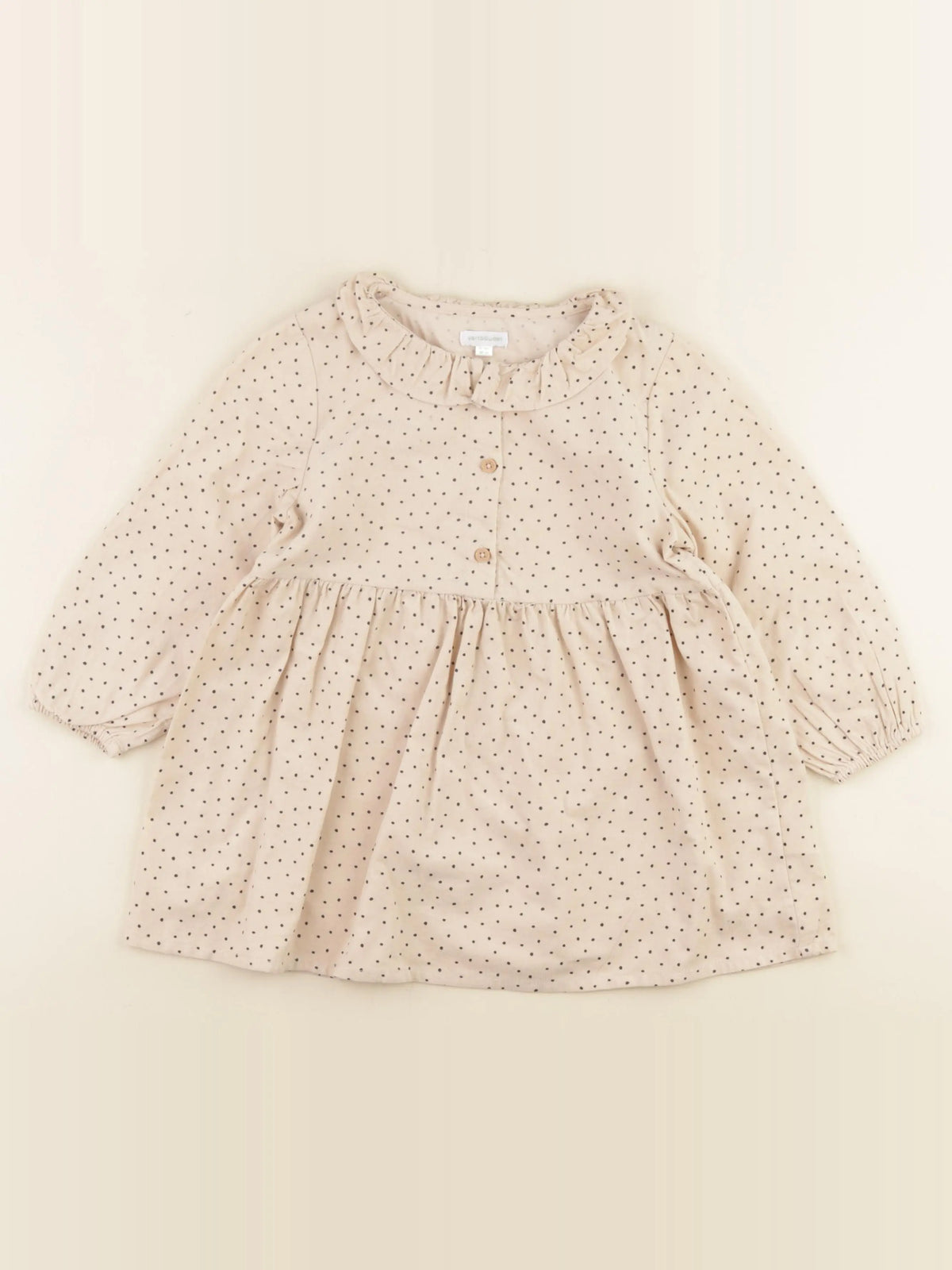 Vertbaudet - robe beige - 36 mois
