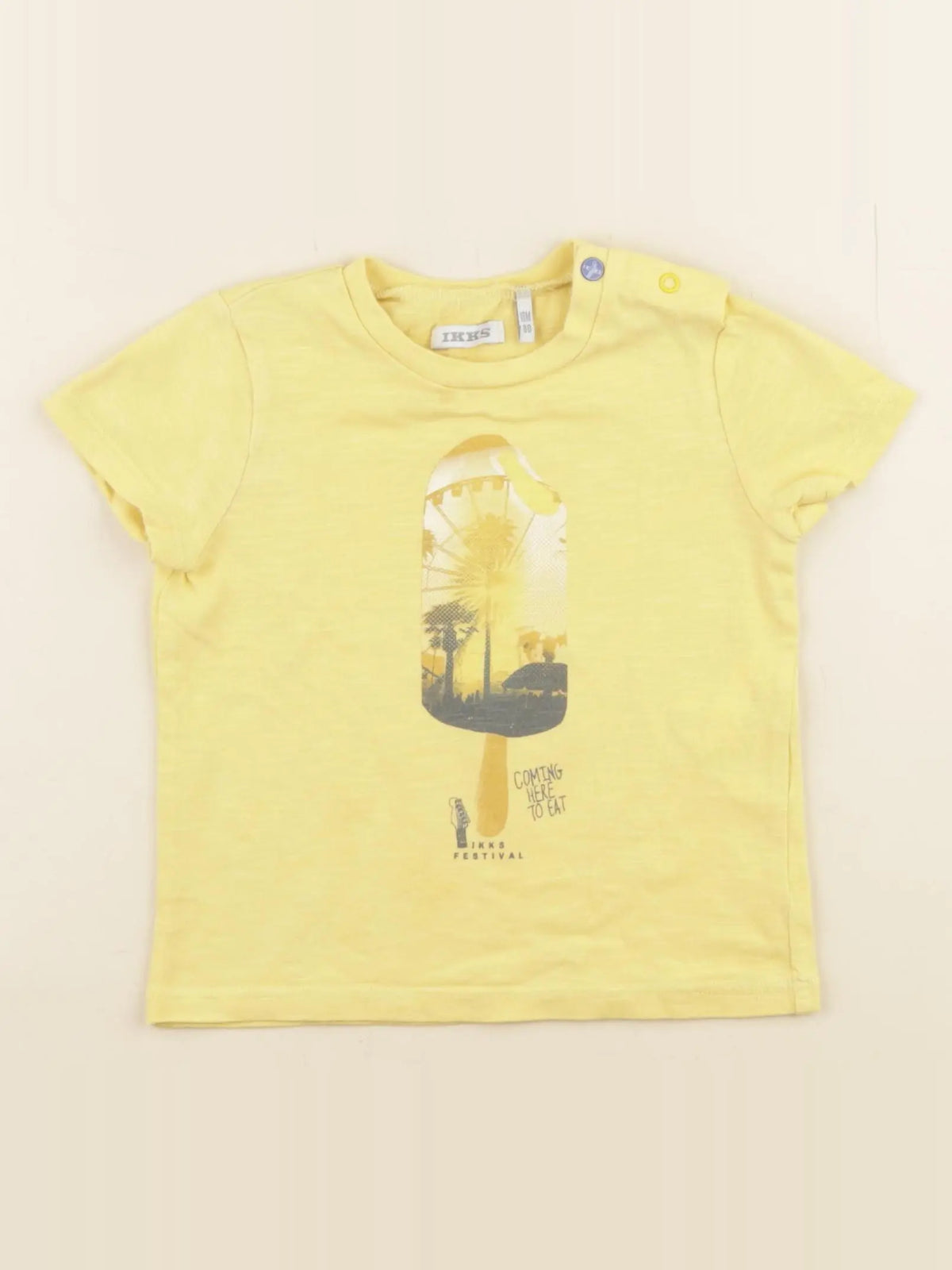 IKKS - tee-shirt jaune - 18 mois