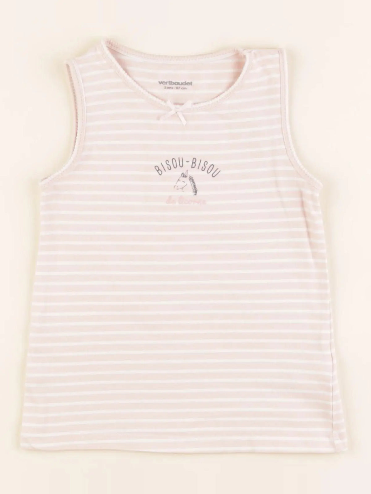 Vertbaudet - maillot de corps rose - 3 ans
