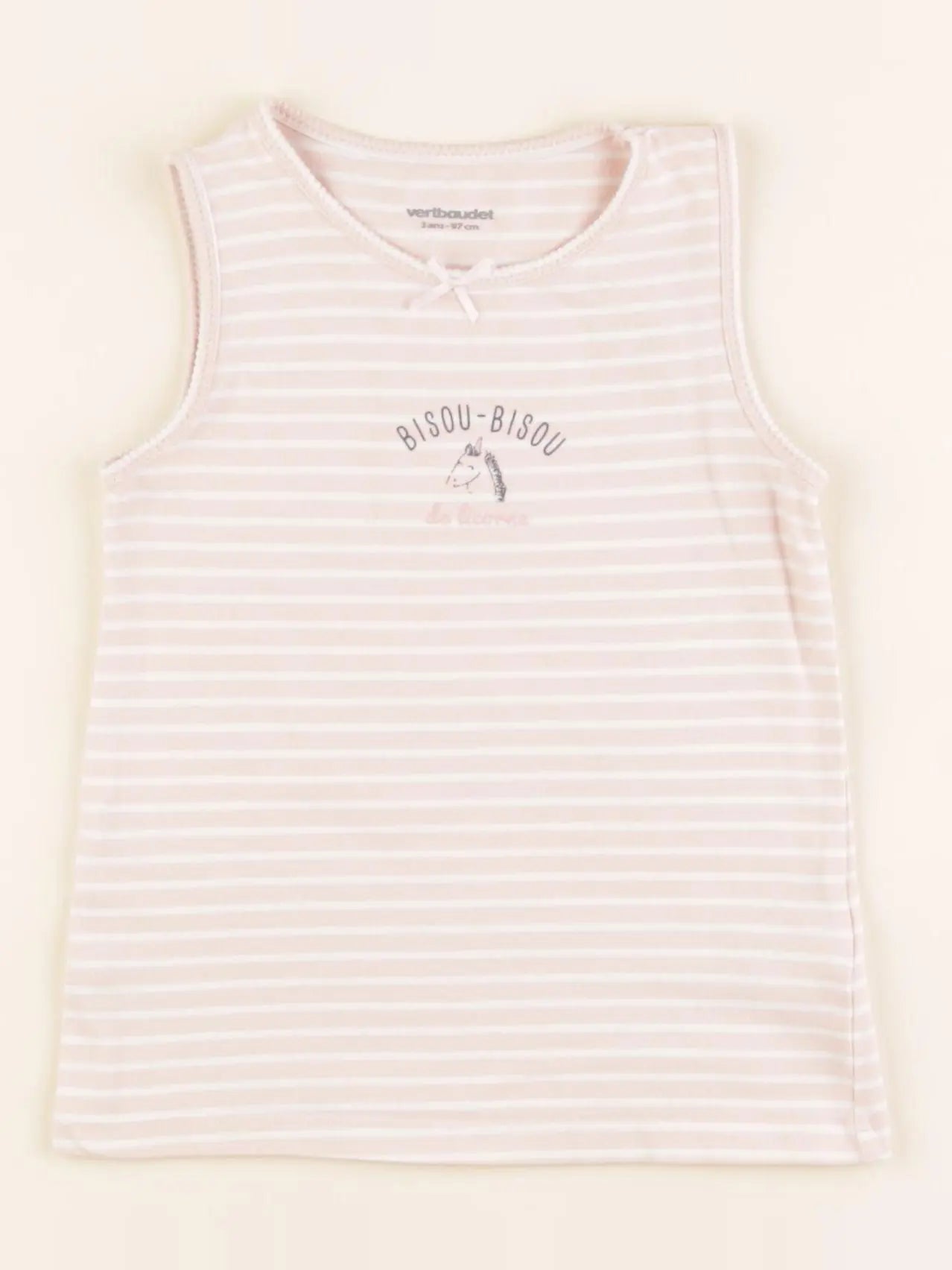 Vertbaudet - maillot de corps rose - 3 ans
