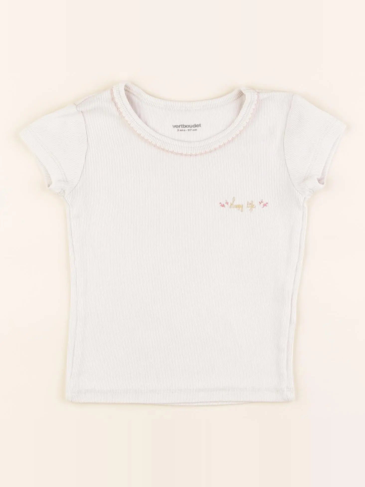 Vertbaudet - maillot de corps beige - 3 ans