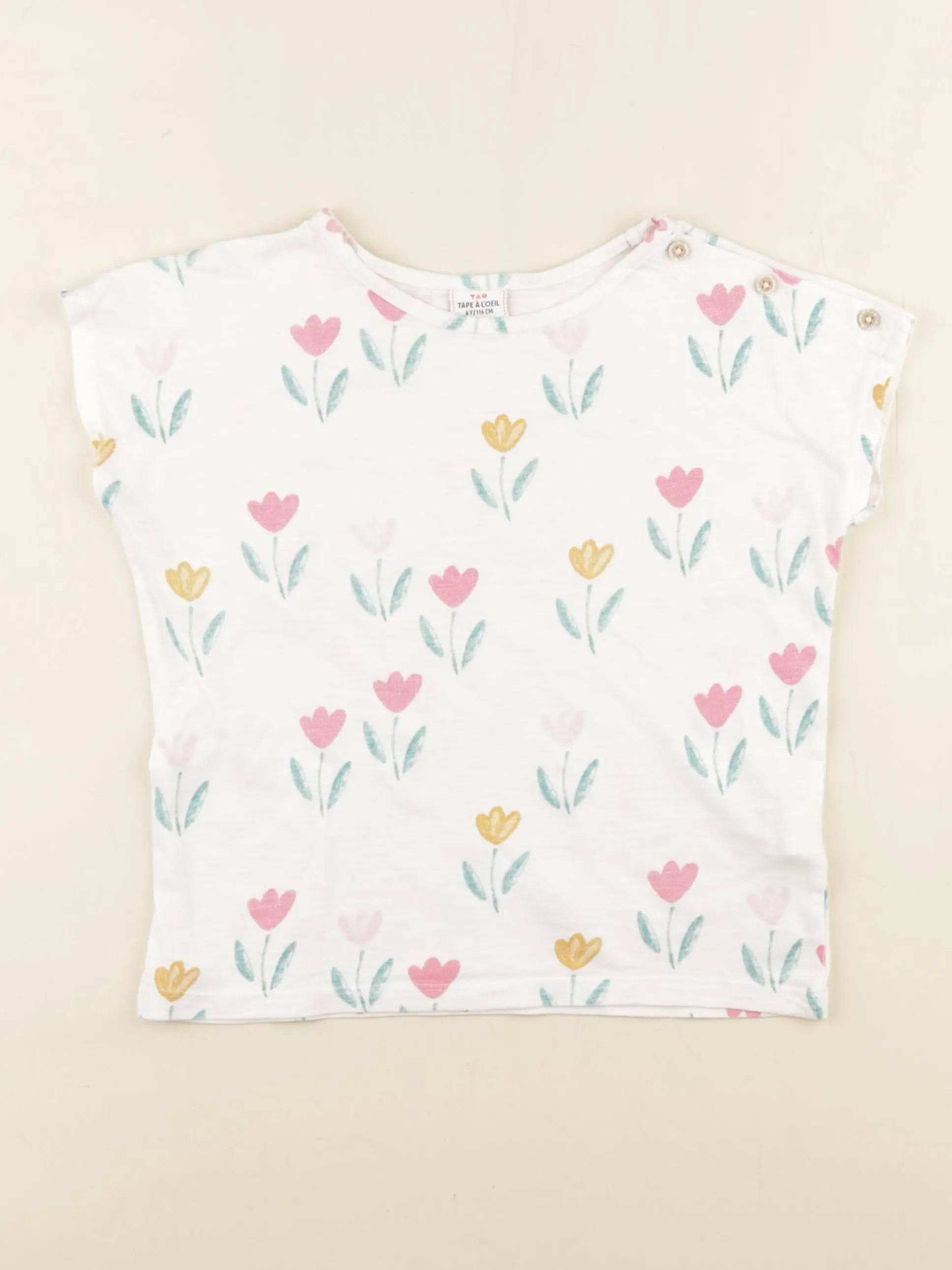 Tape à l'oeil - tee-shirt blanc - 6 ans