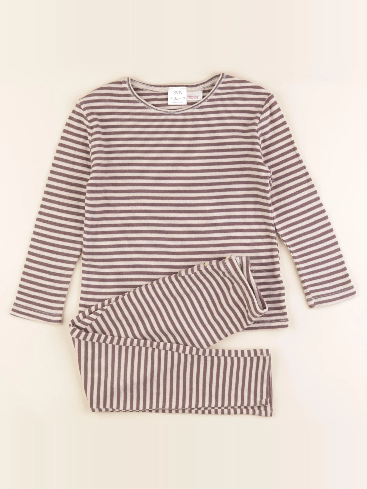 Zara - pyjama coton marron - 6 ans