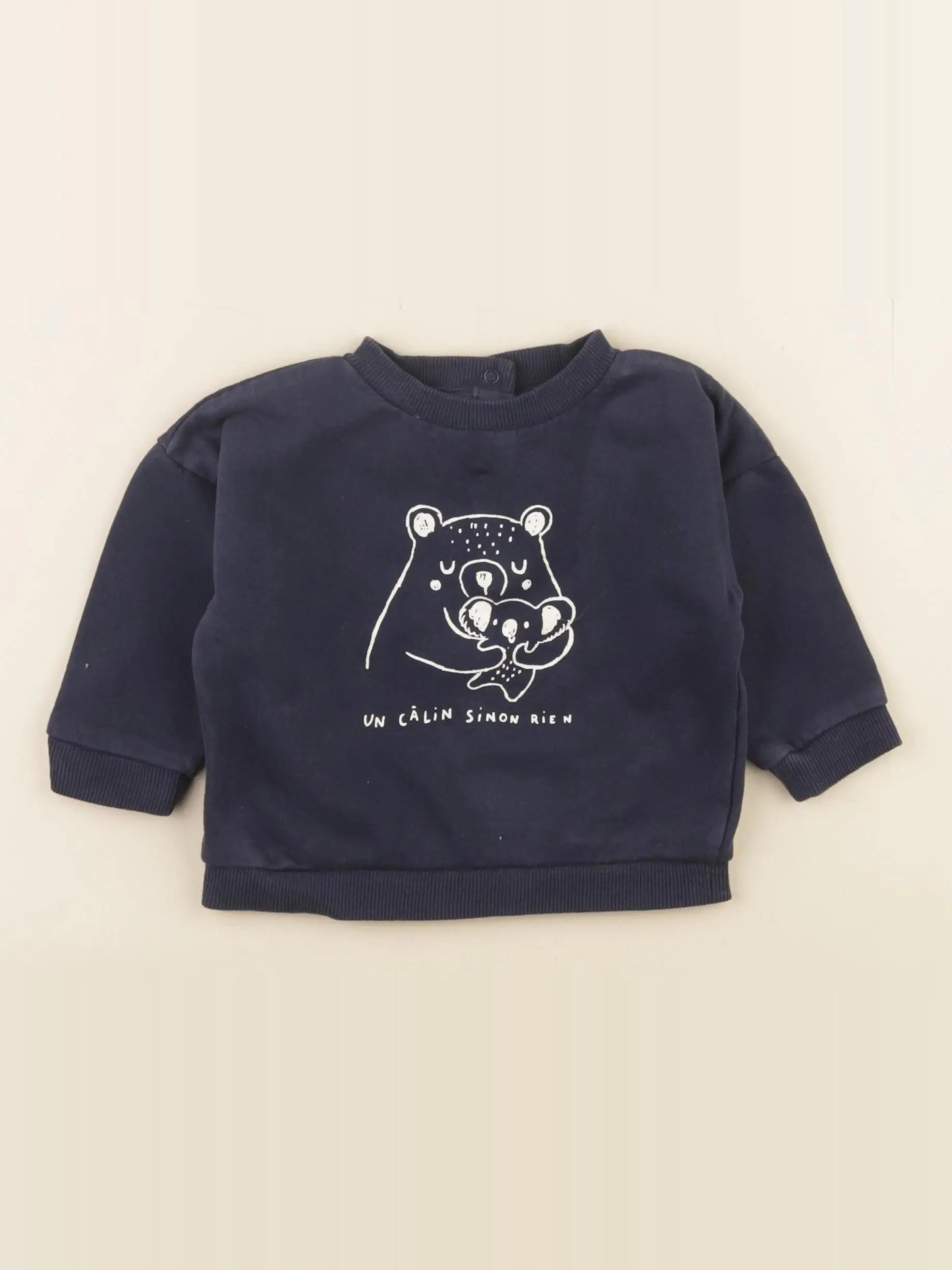 Vertbaudet - sweat bleu - 6 mois