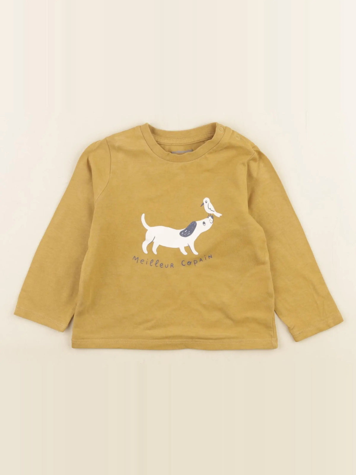 Vertbaudet - tee-shirt jaune - 12 mois