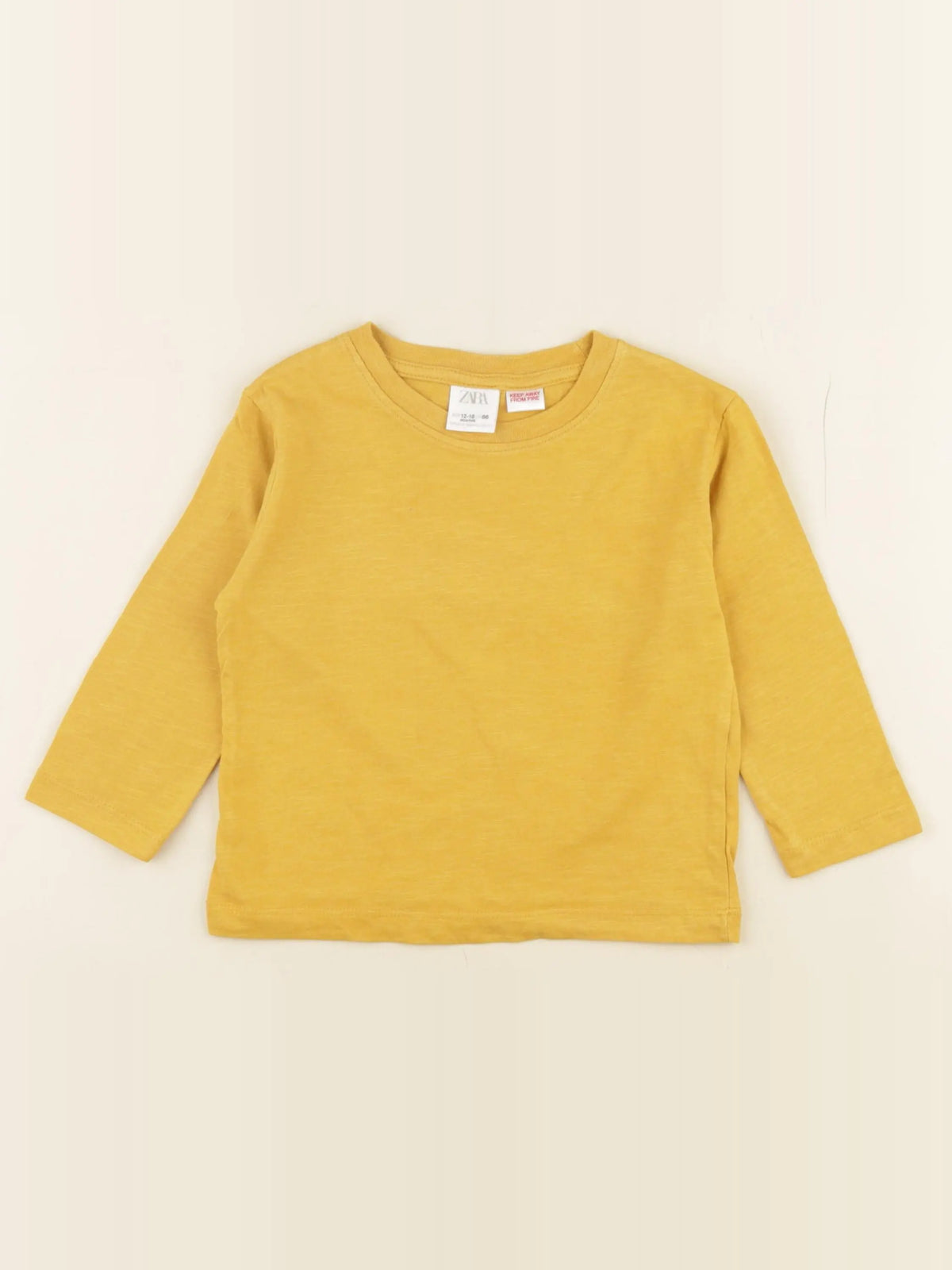 Zara - tee-shirt jaune - 12/18 mois