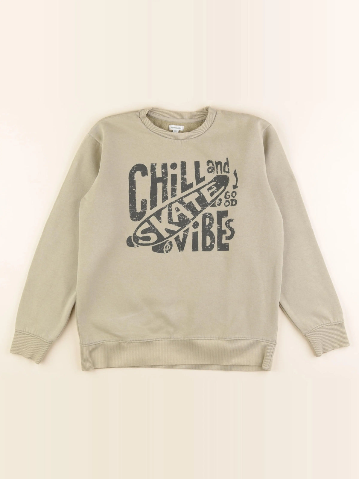 Vertbaudet - sweat marron - 14 ans