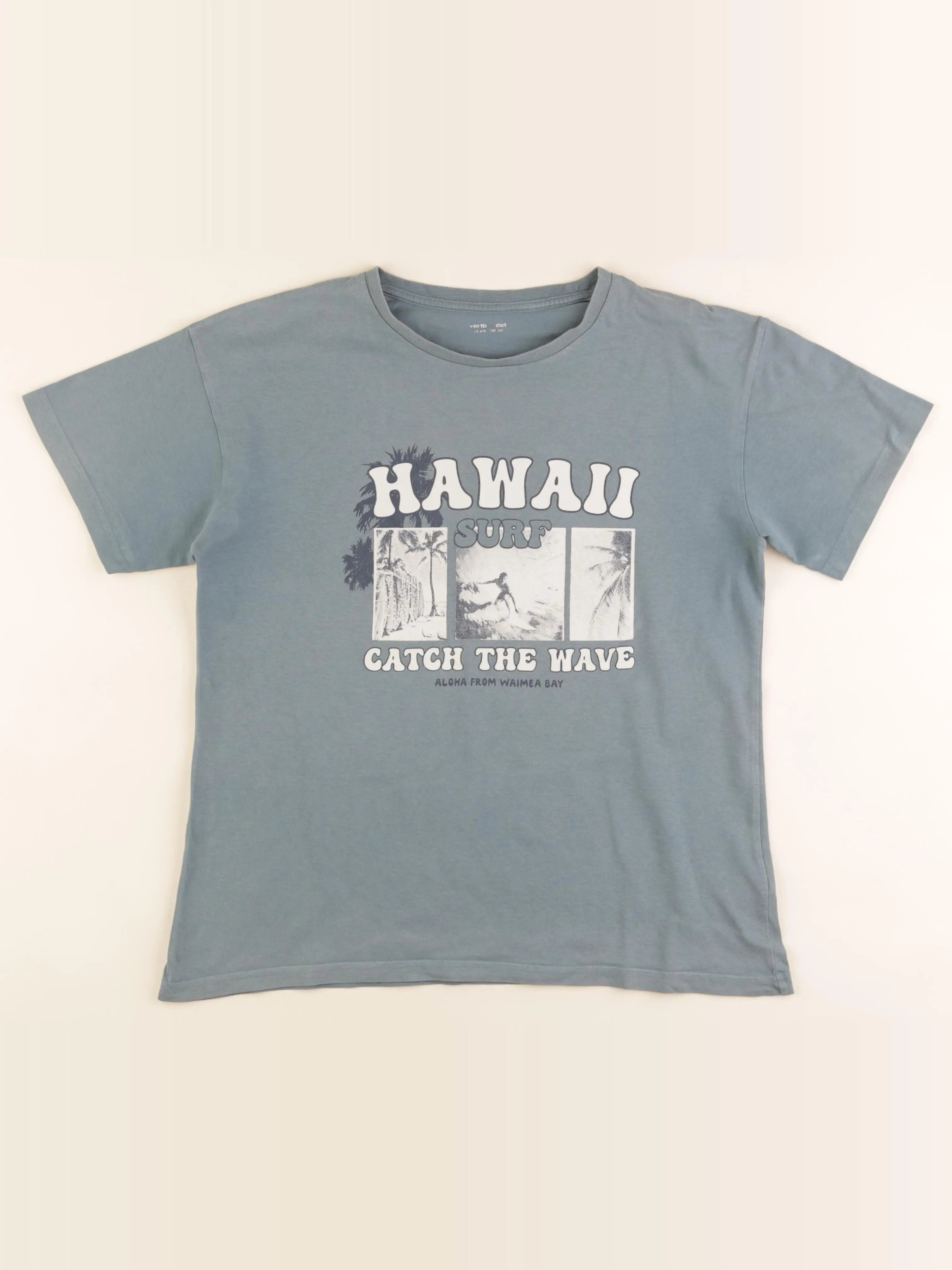 Vertbaudet - tee-shirt vert - 14 ans