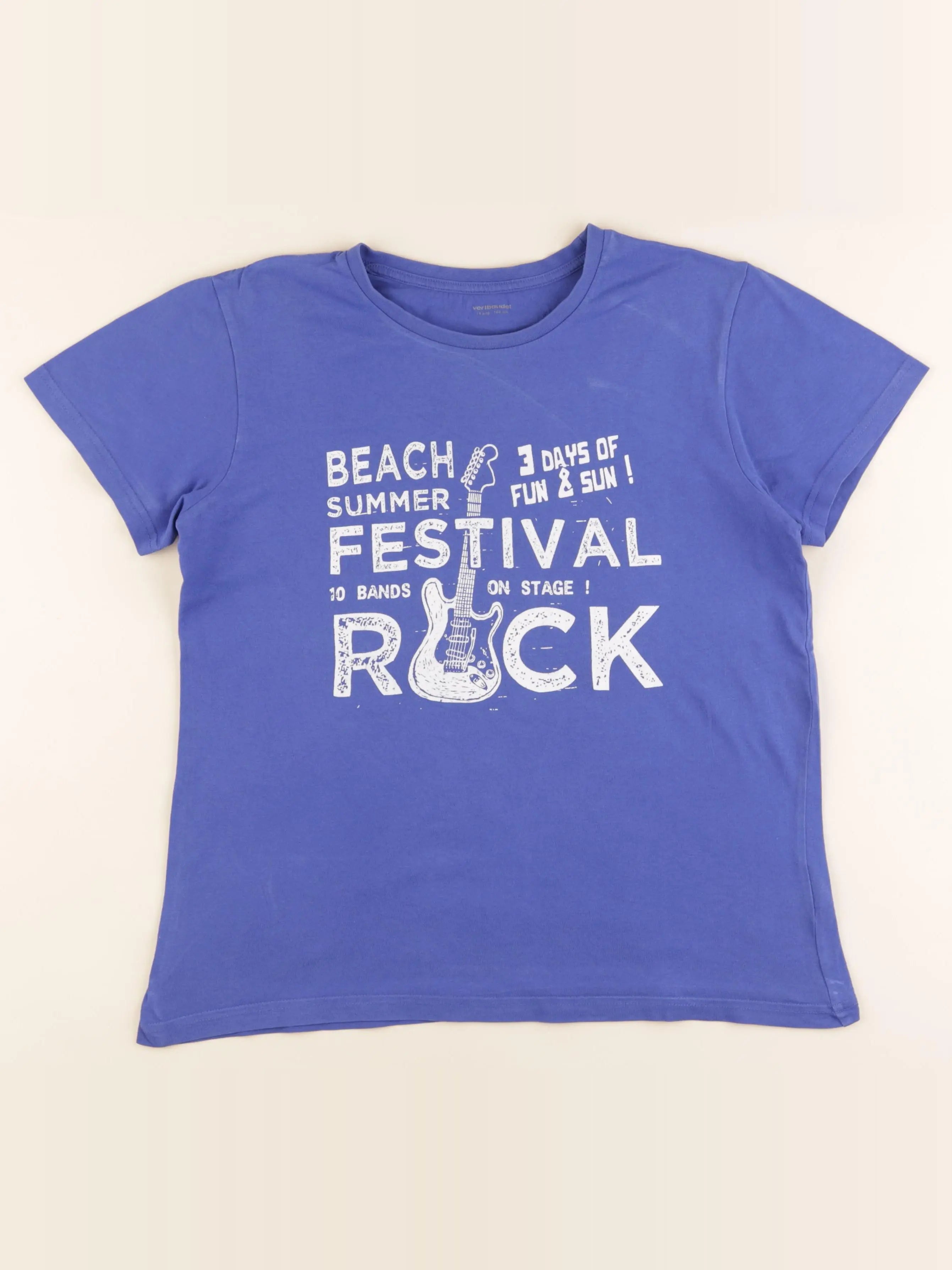 Vertbaudet - tee-shirt bleu - 14 ans