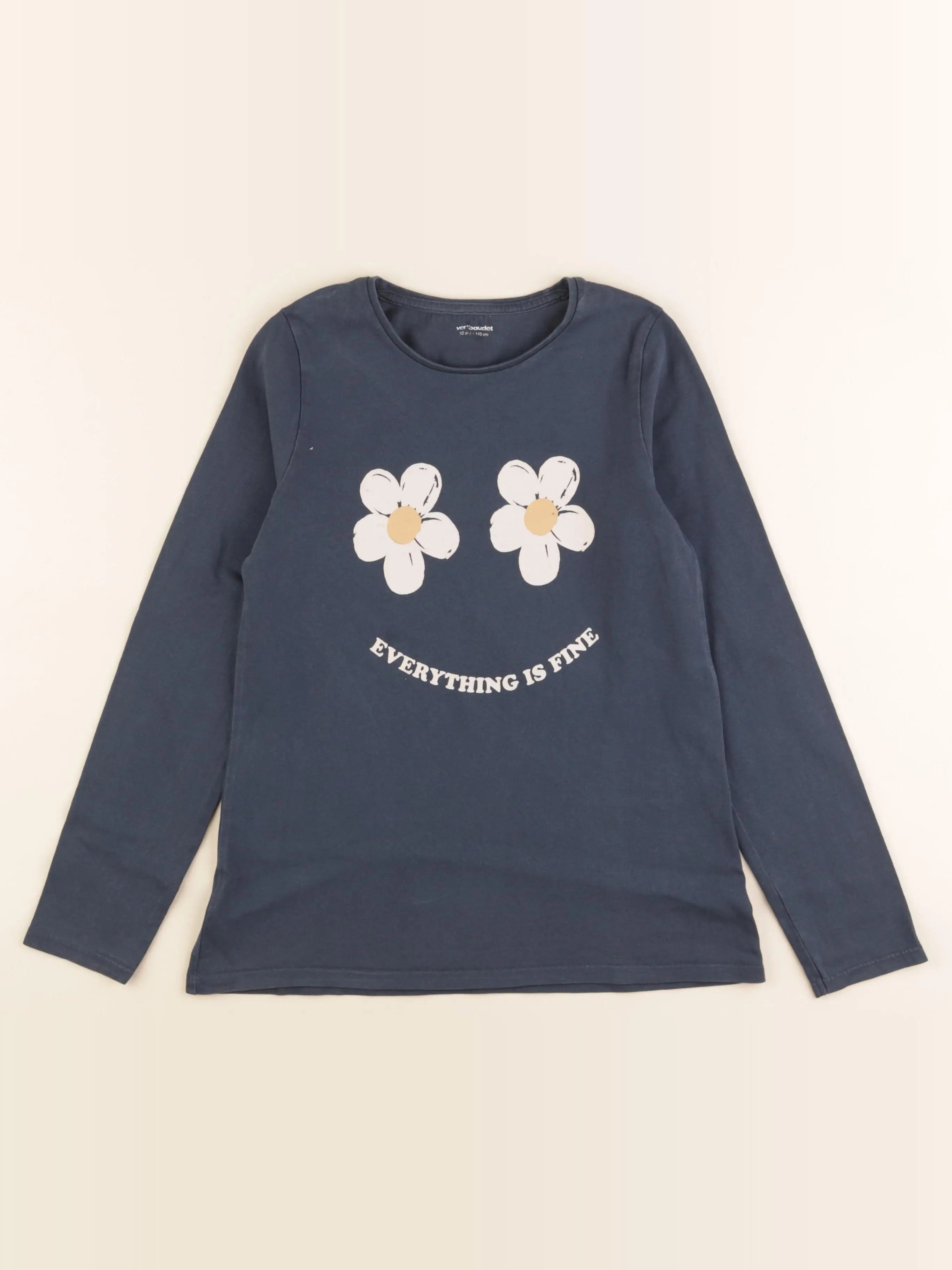 Vertbaudet - tee-shirt bleu - 10 ans