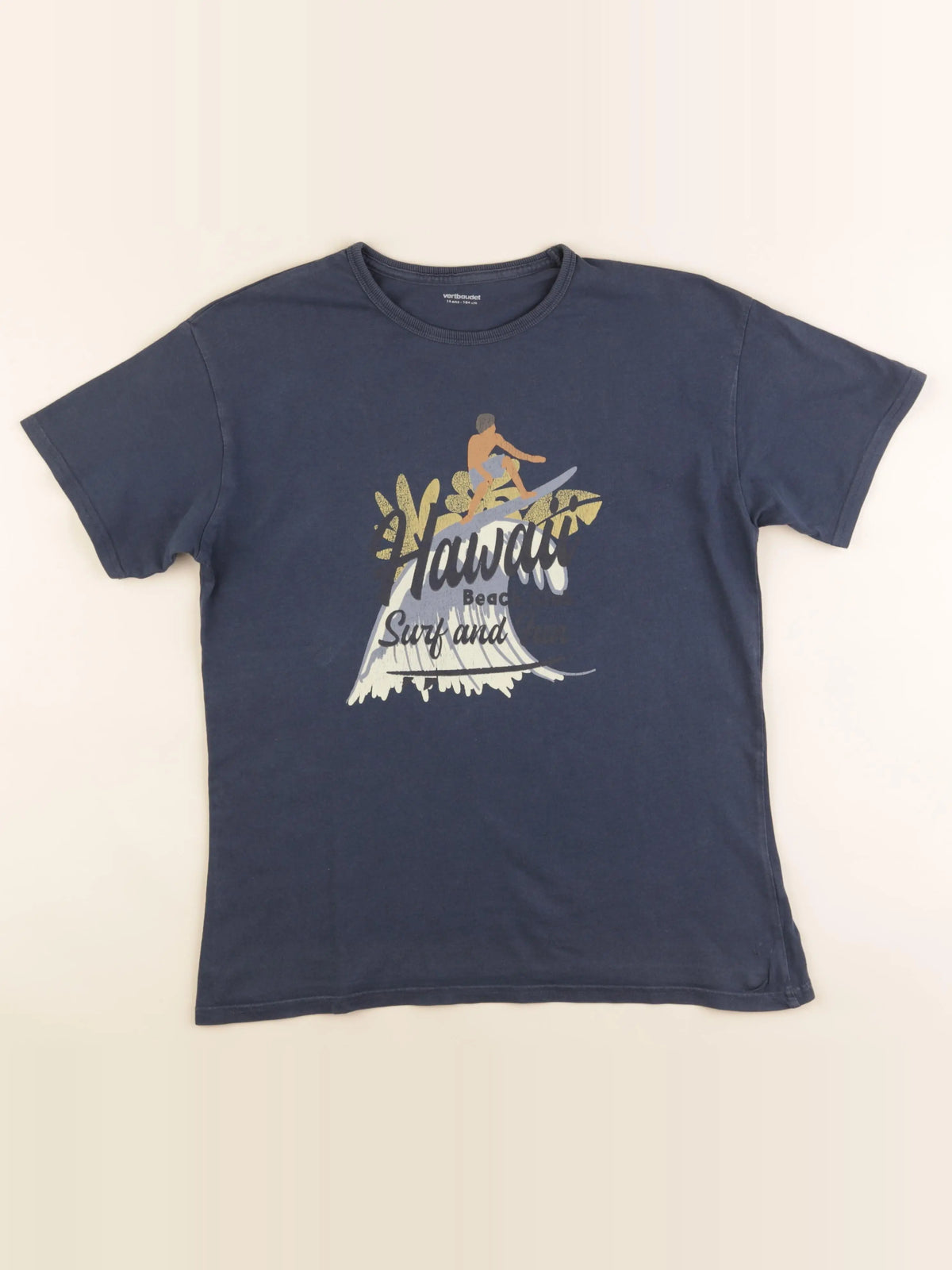 Vertbaudet - tee-shirt bleu - 14 ans