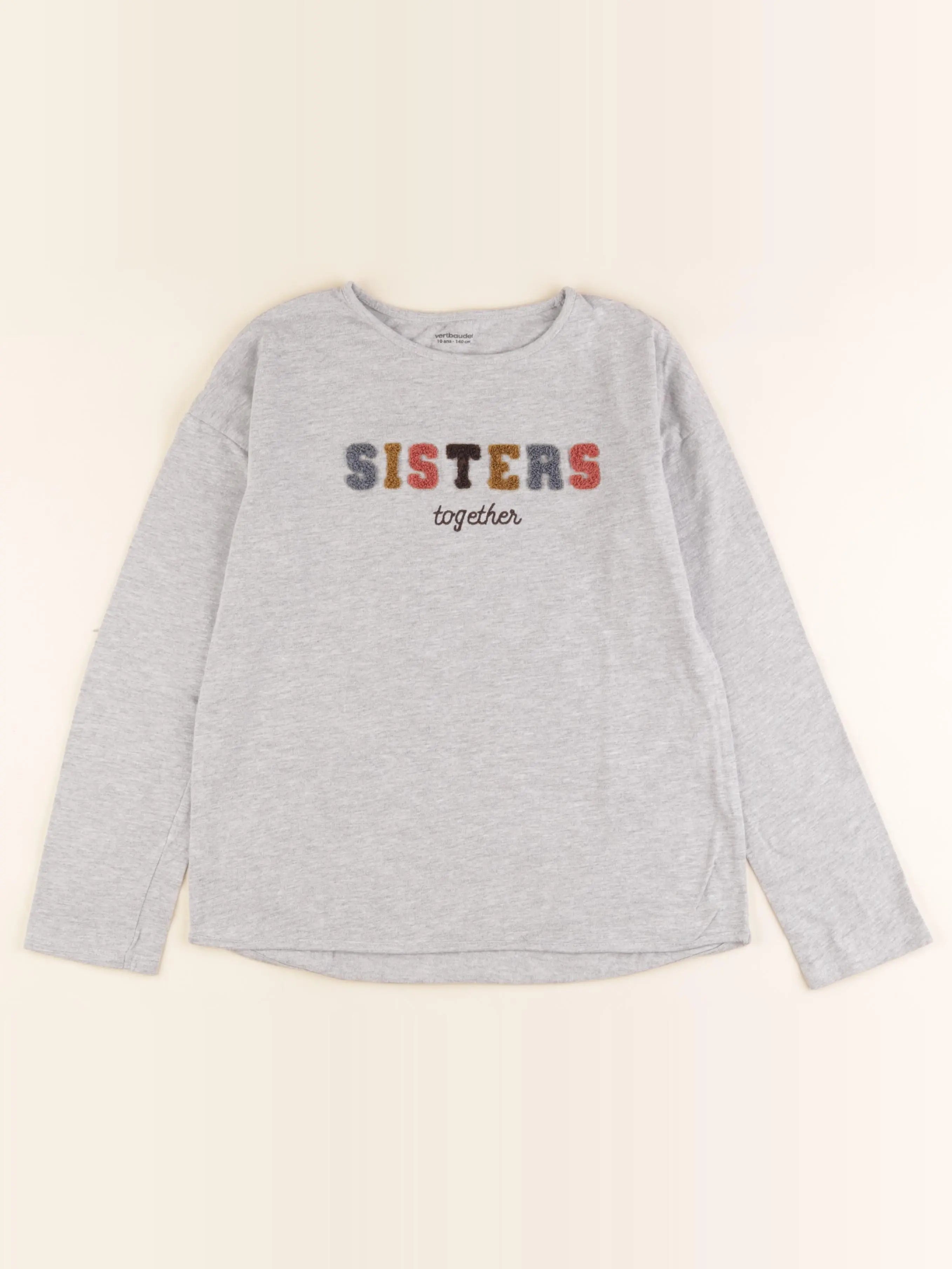 Vertbaudet - tee-shirt gris - 8 ans
