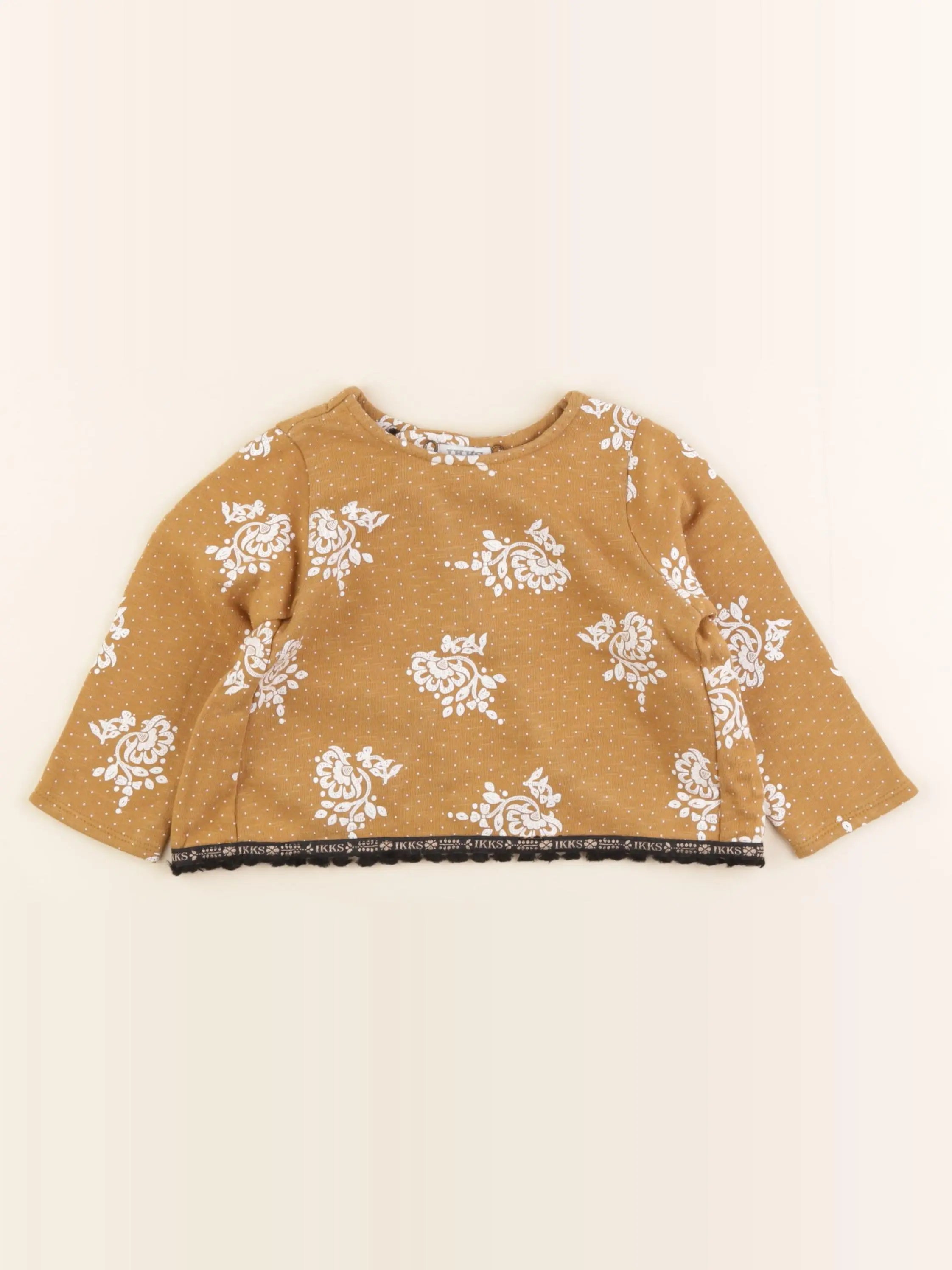 IKKS - sweat marron - 18 mois