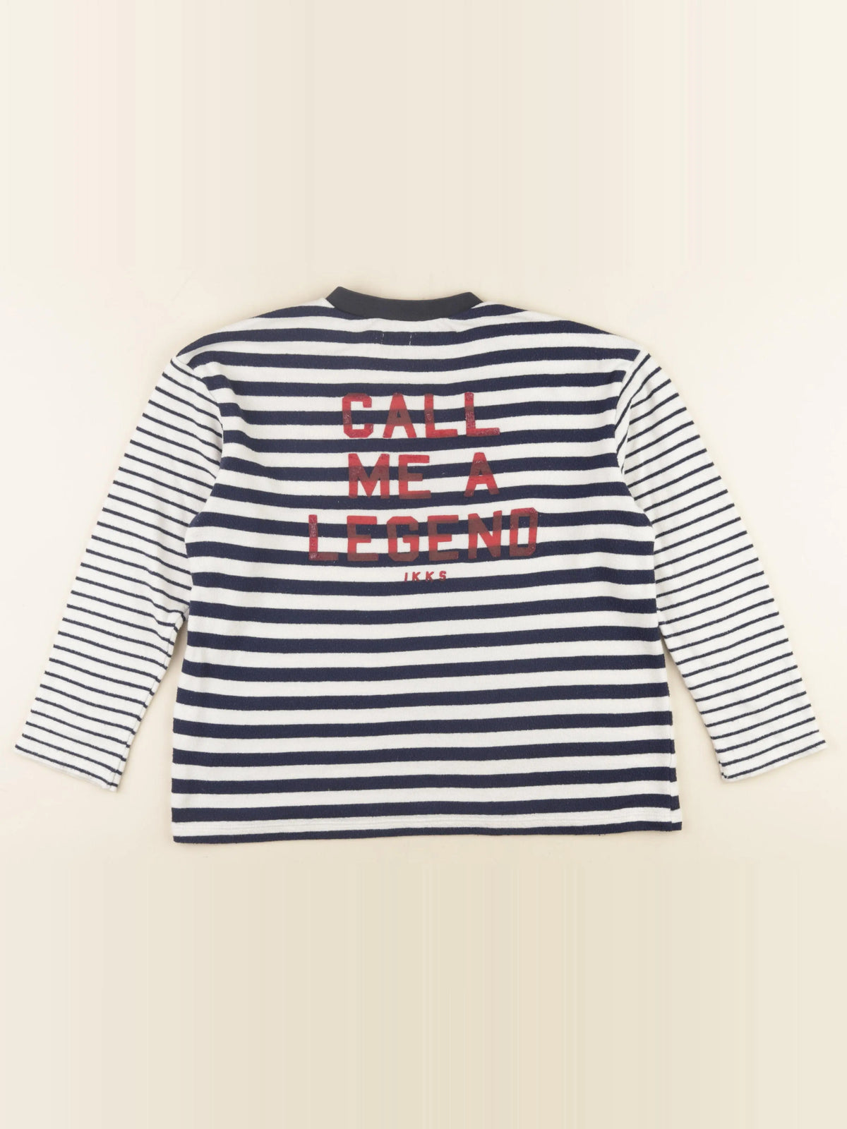 IKKS - tee-shirt imprimé au dos bleu, blanc - 10 ans