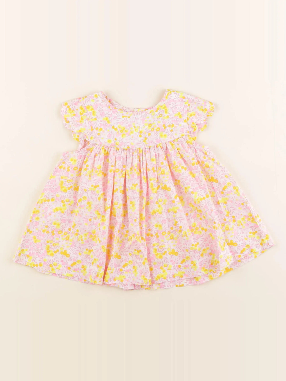 Jacadi - blouse liberty rose, jaune fluo - 3 ans