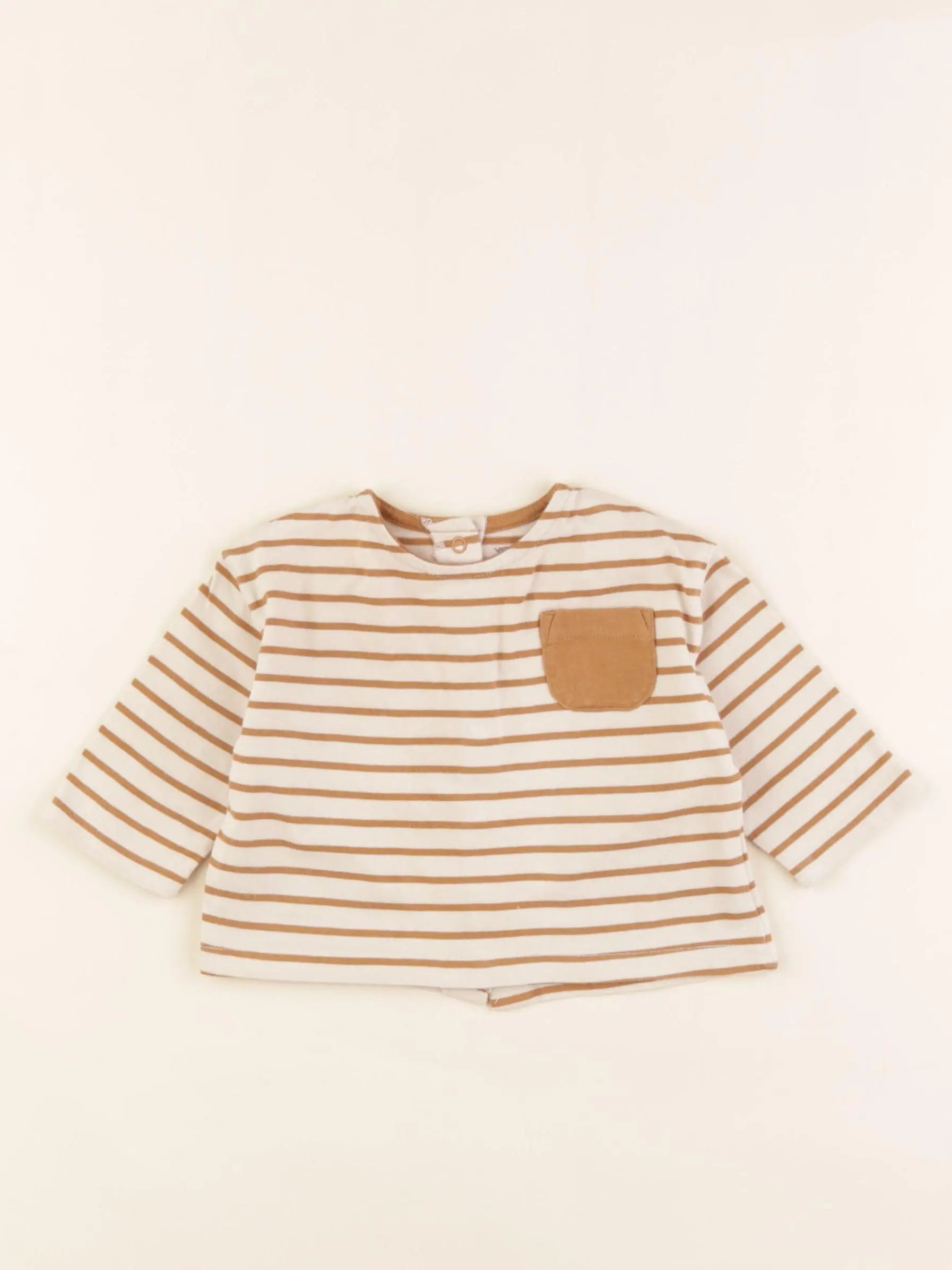 Vertbaudet - tee-shirt marron - 3 mois